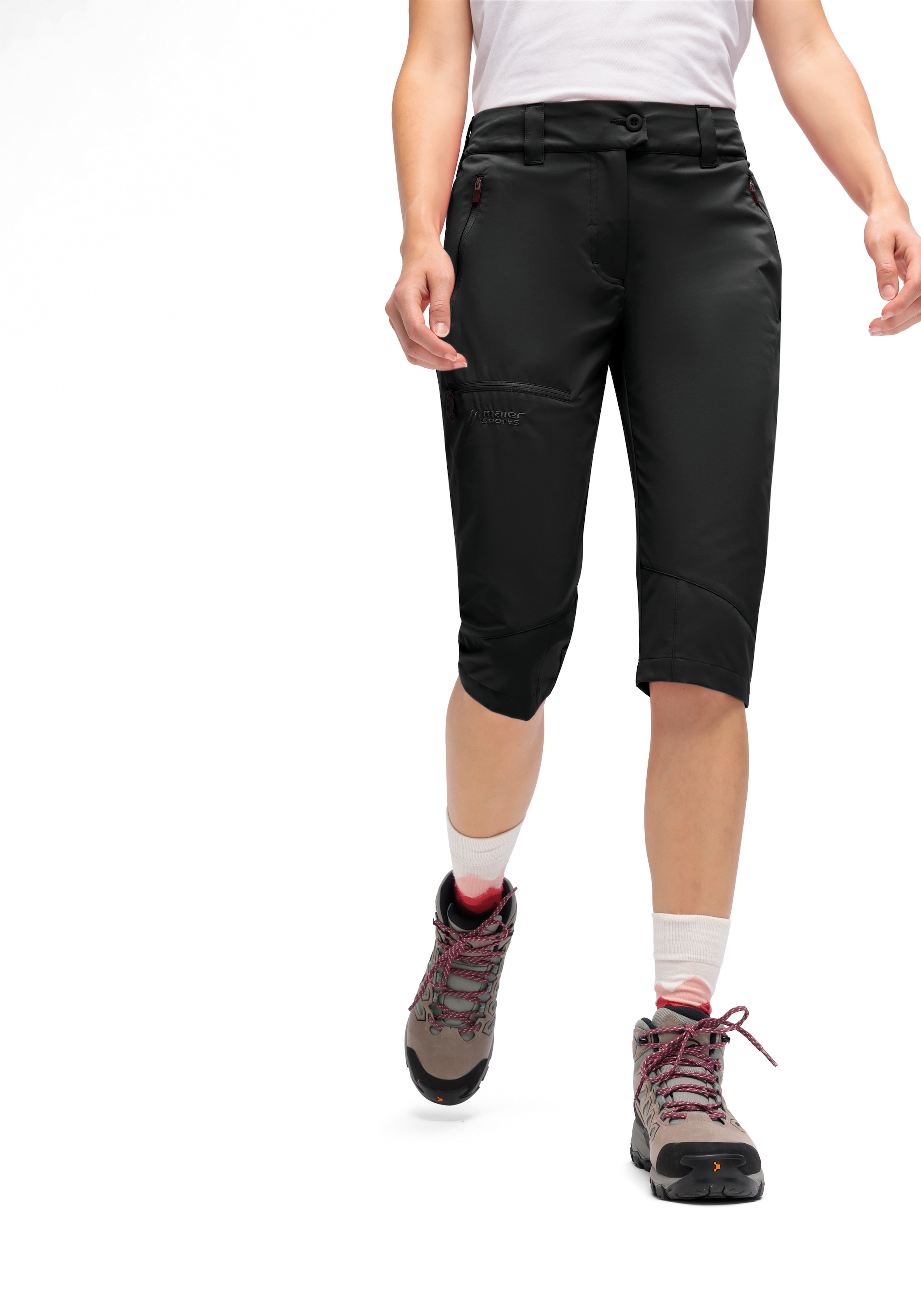 Maier Sports Outdoorhose »Lulaka Capri Loop«, Damen Wanderhose, elastische Funktionshose mit 3 Taschen, Regular Fit