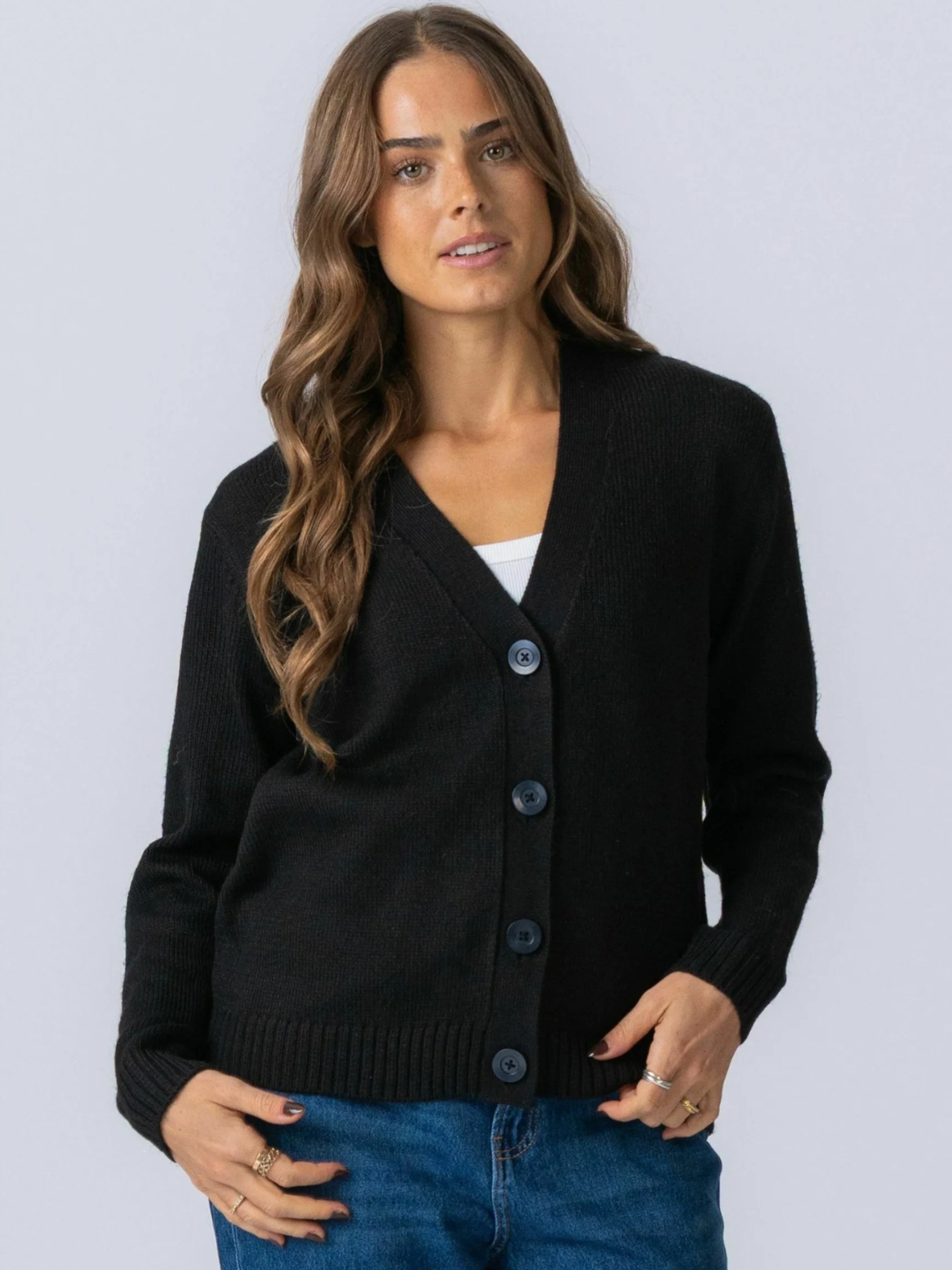 TeeShoppen Cardigan "Teeshoppen Cardigan Knitted Cardigan"