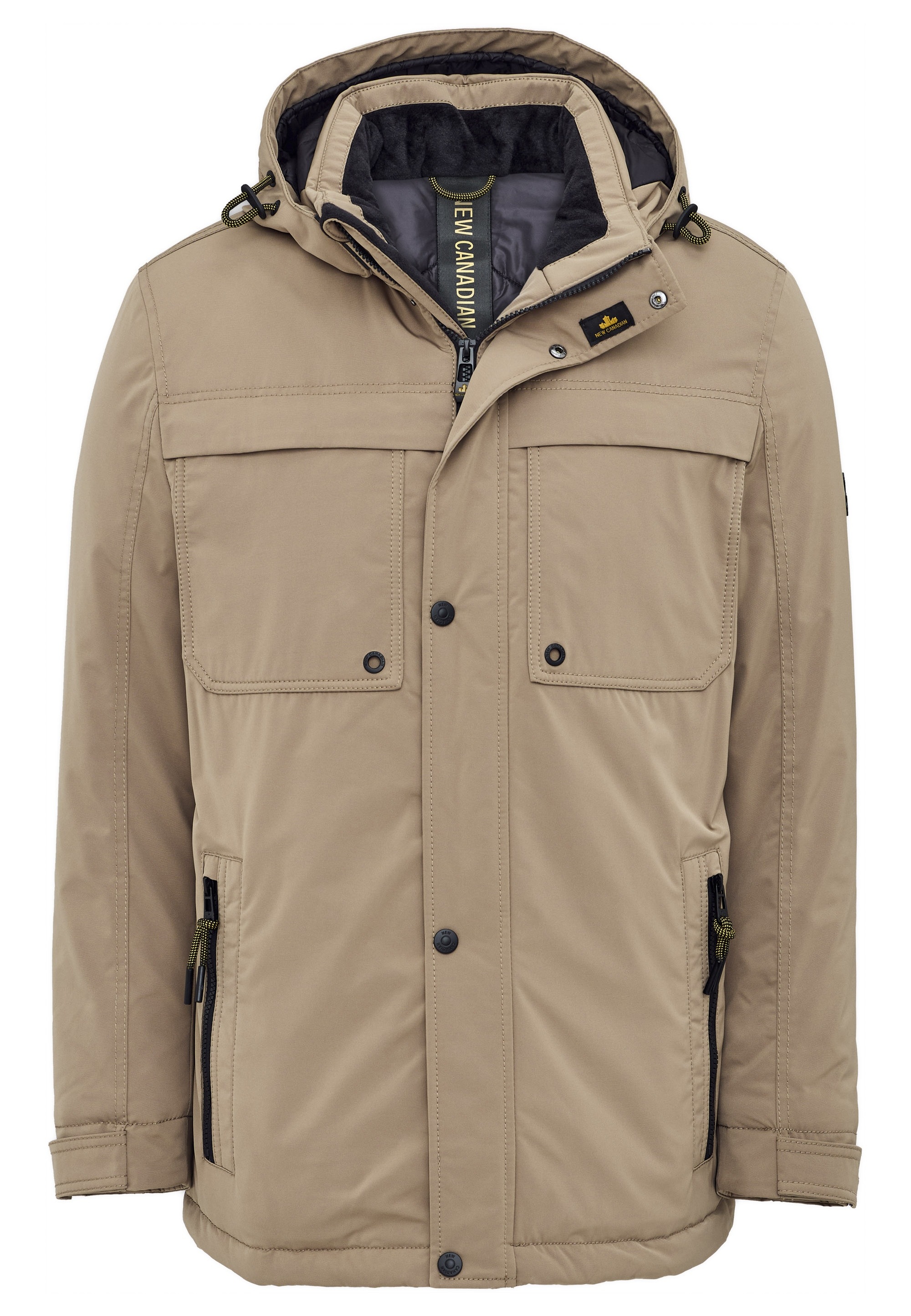 Outdoorjacke NEW CANADIAN "CO-3", Herren, Gr. 58, braun (camelfarben), 100% Polyester, unifarben, normal, ohne Ausschnitt, Jacken Outdoorjacke, mit Fleece-Einsatz am Innenkragen 2