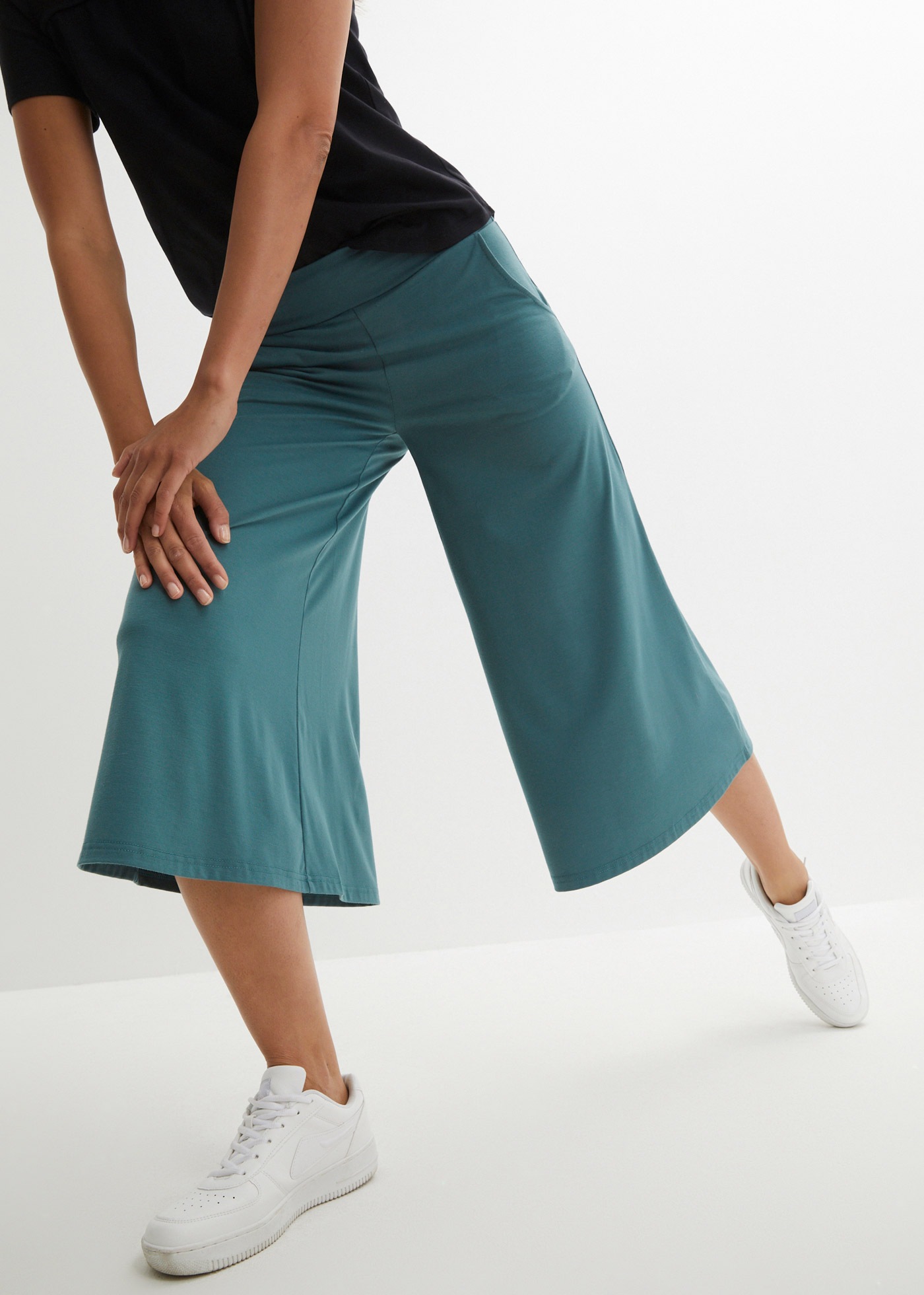 bonprix Culotte mit breitem Komfortbund, lockere Passform, extraweite Beine günstig online kaufen