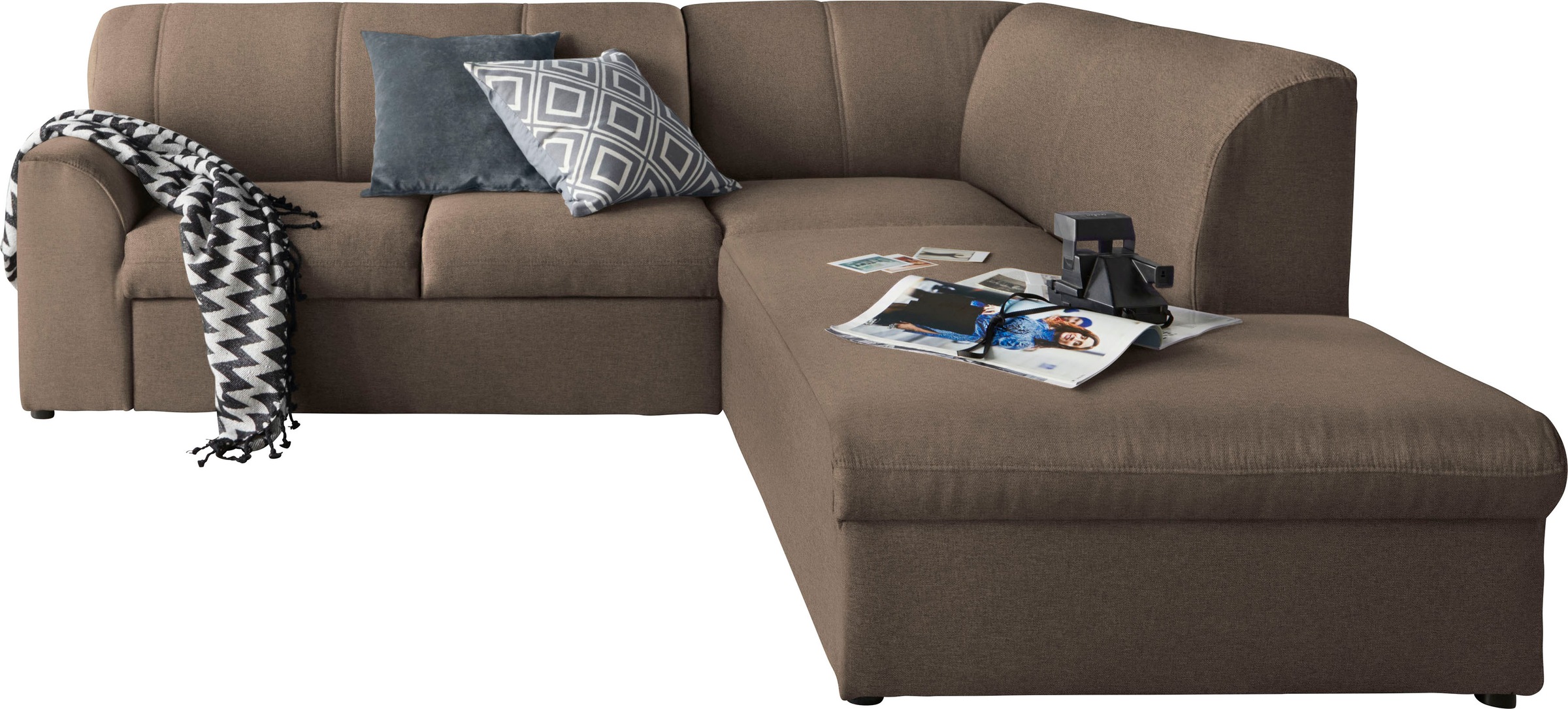 DOMO collection Ecksofa "Topper zeitlos elegant, kompakte Stellmaße, OTTOs günstig online kaufen