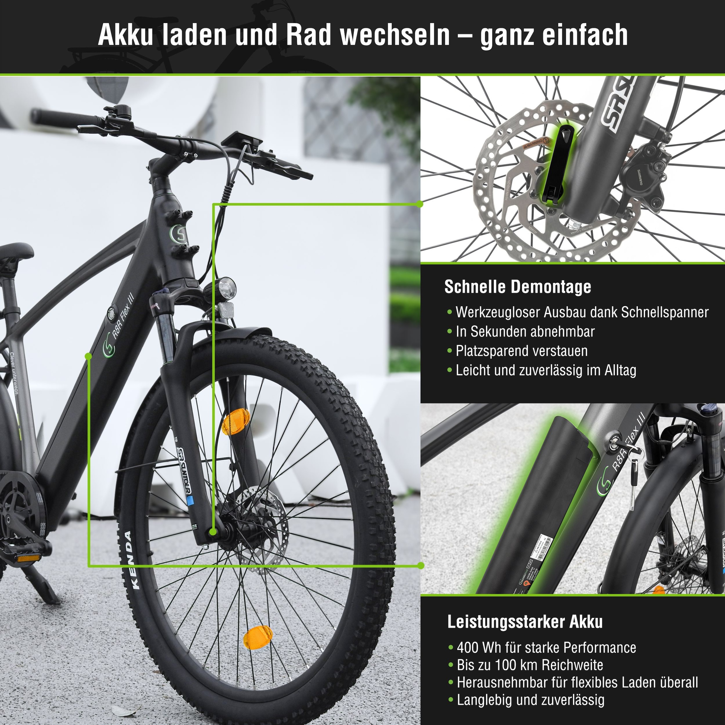 SachsenRad »R8R Flex III mit Riemenantrieb« Shimano ohne Schaltung Heckmotor 250 W
