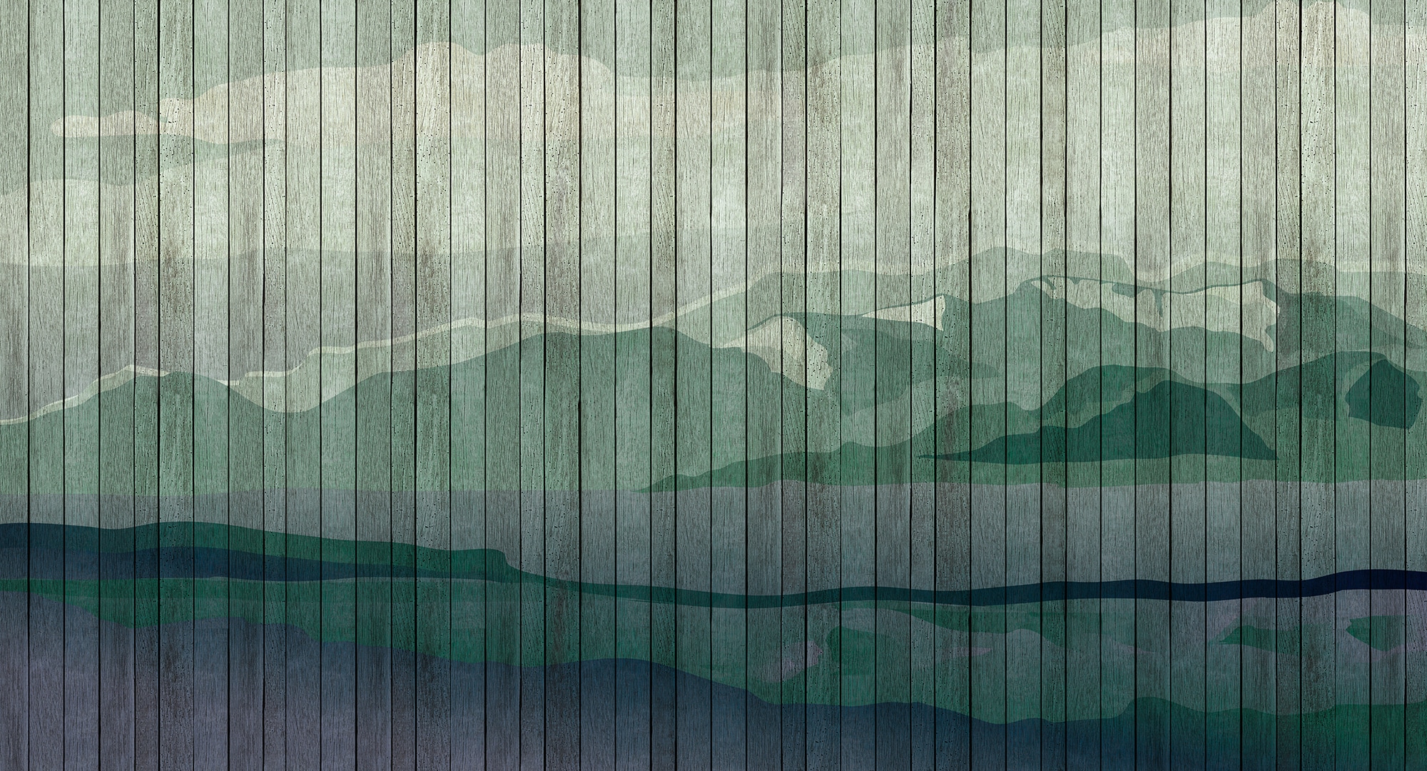 living walls Fototapete "Walls by Patel Mountains 3" glatt Vlies, Wand, Sch günstig online kaufen