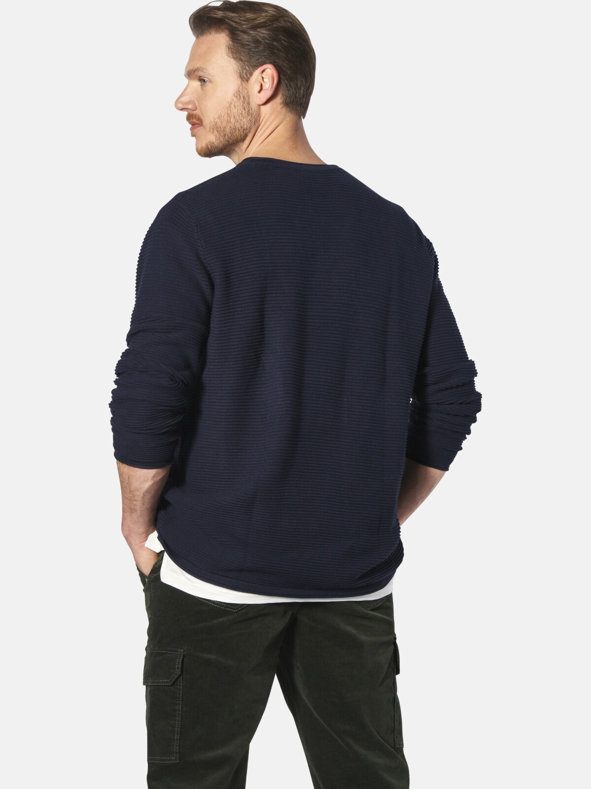 Jan Vanderstorm V-Ausschnitt-Pullover »Pullover PERRIKVIK«, (1 tlg.), mit leichtem Wascheffekt