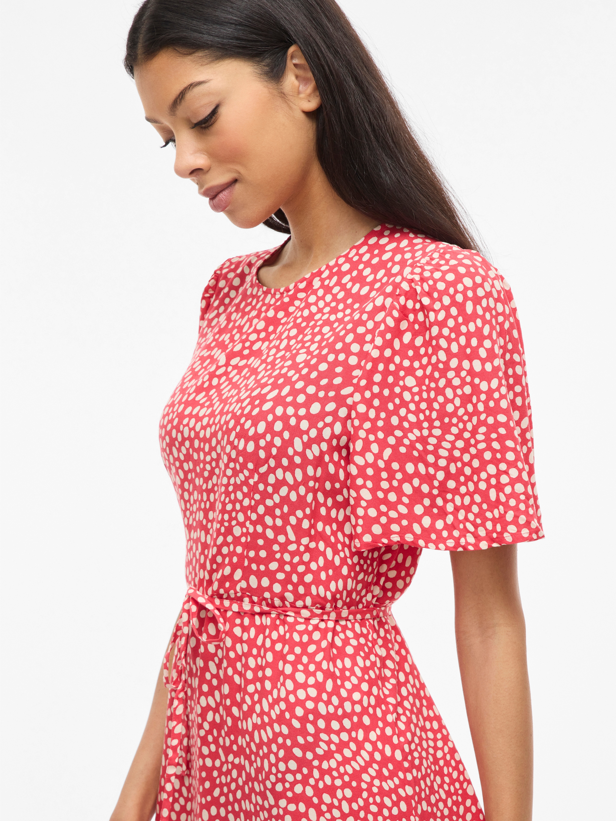 Vila Druckkleid »VIGRACE O-NECK S/S MIDI DRESS - NOOS« Sommerkleid,