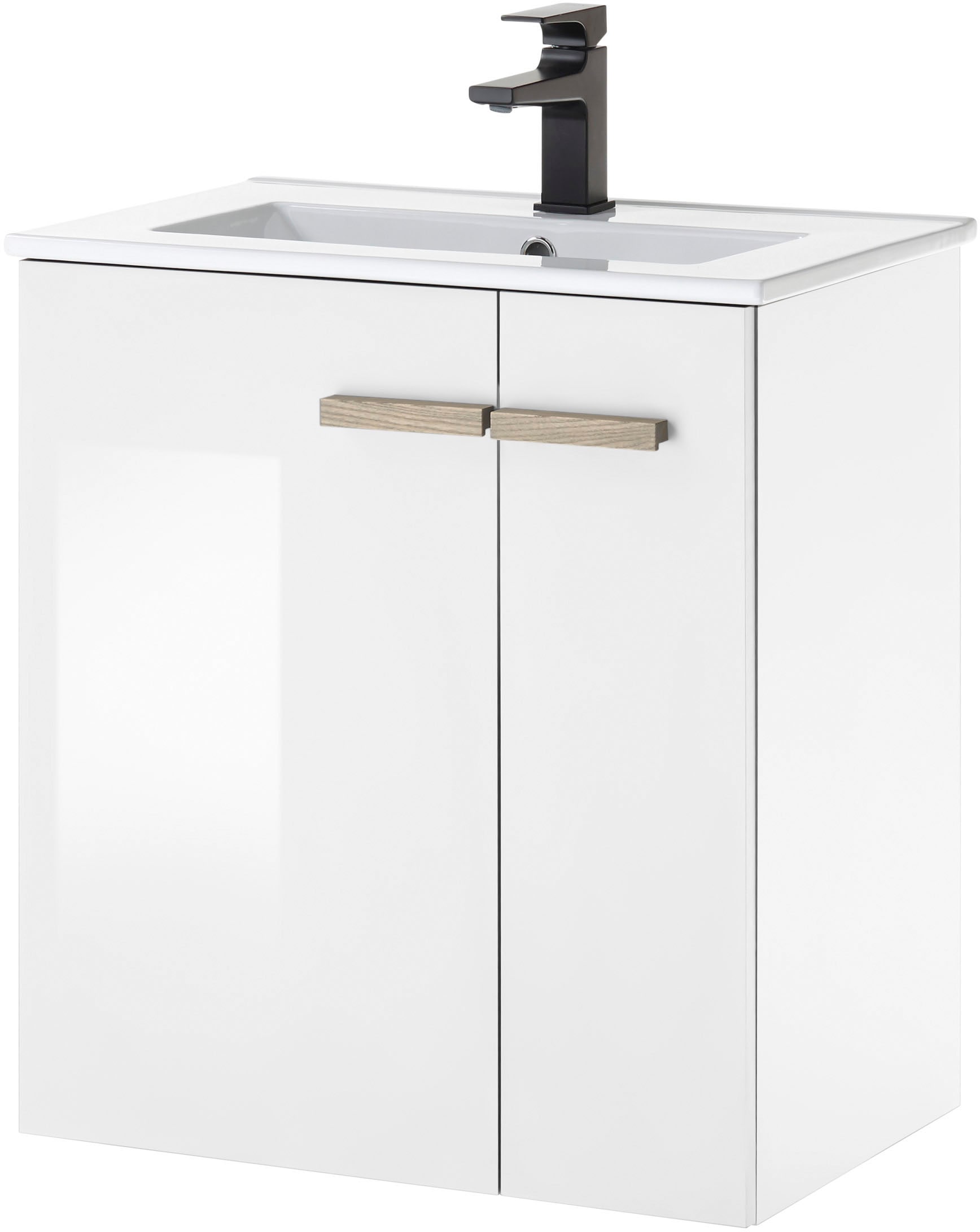 Home affaire Waschtisch "SOLiD, Unterschrank inkl. Waschbecken, Badschrank günstig online kaufen