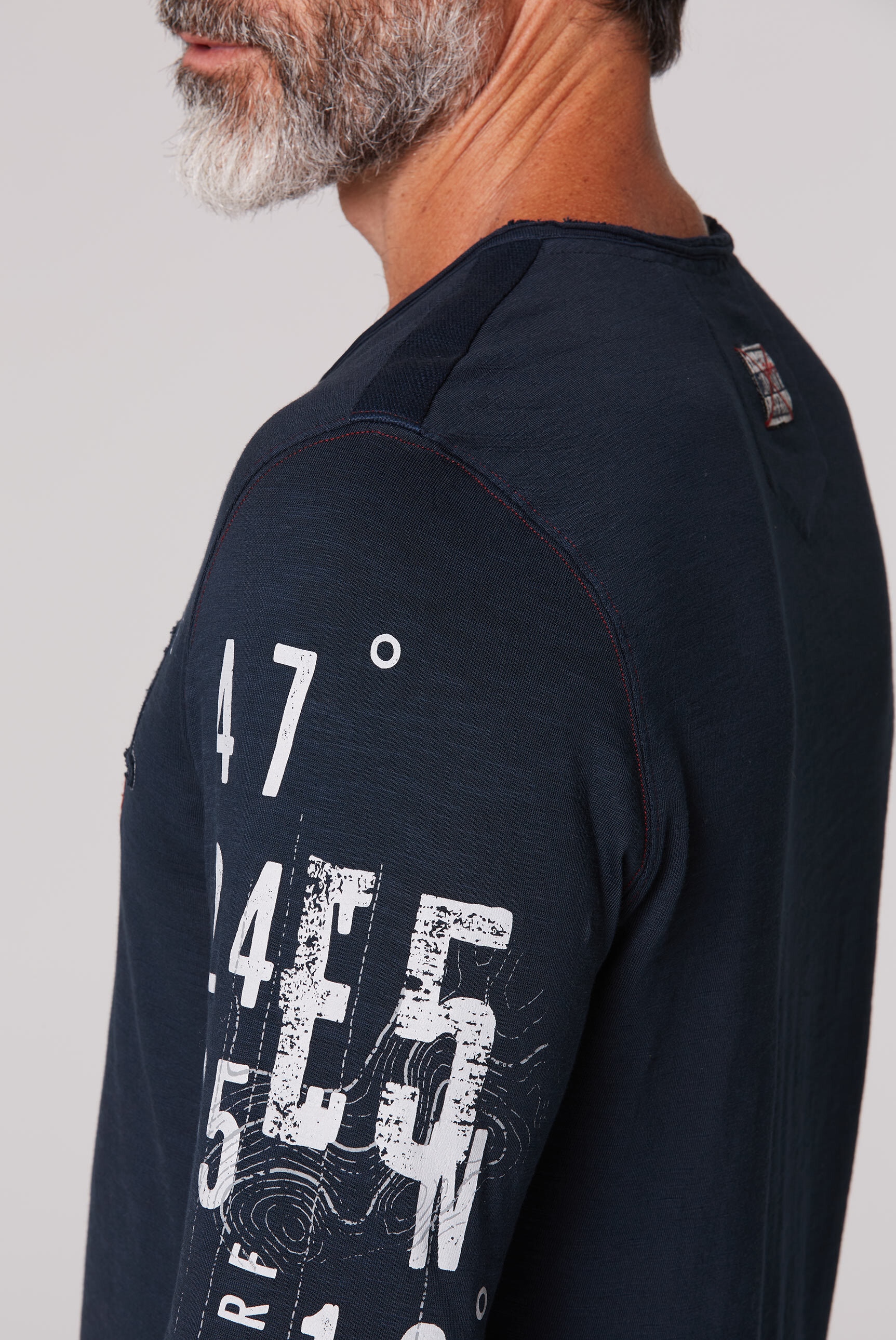 CAMP DAVID Langarmshirt, aus Baumwolle
