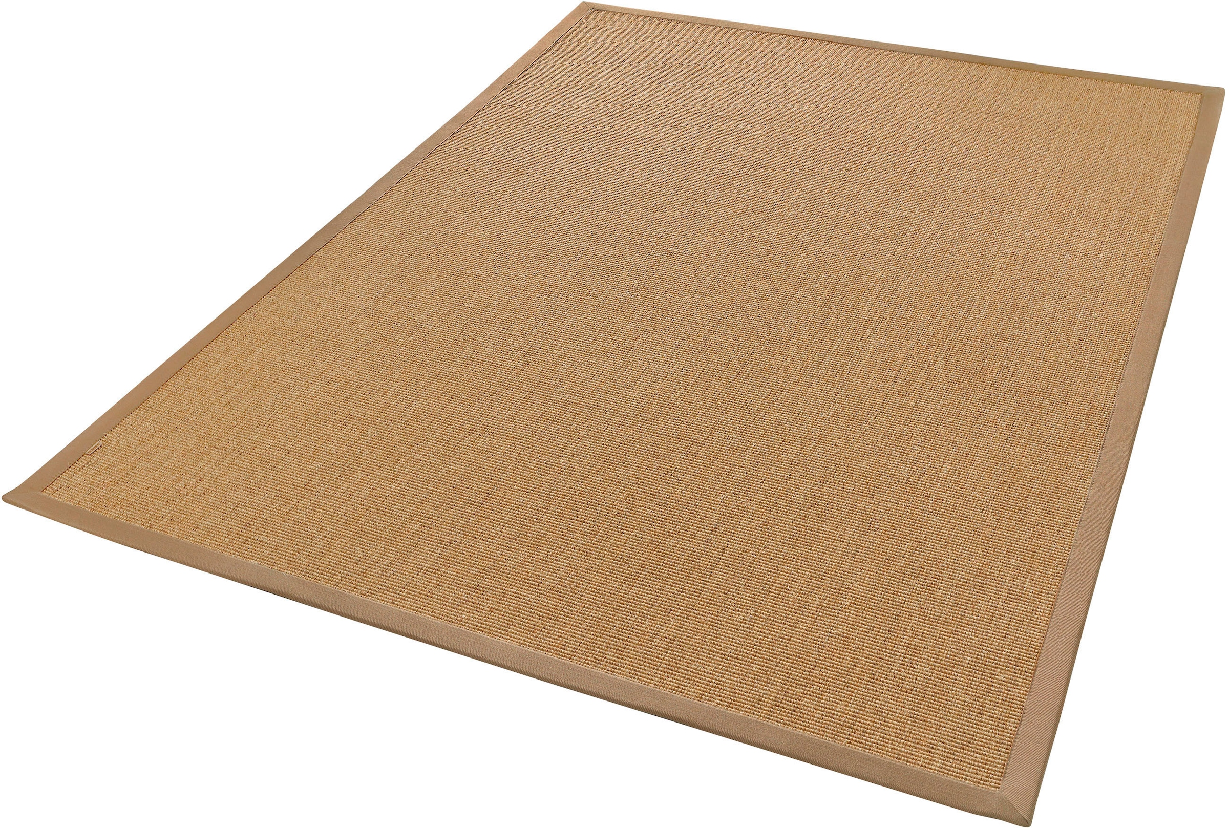 Dekowe Sisalteppich "Mara S2 mit Bordüre", rechteckig, 5 mm Höhe, Flachgewebe, Material: 100% Sisal, Wohnzimmer