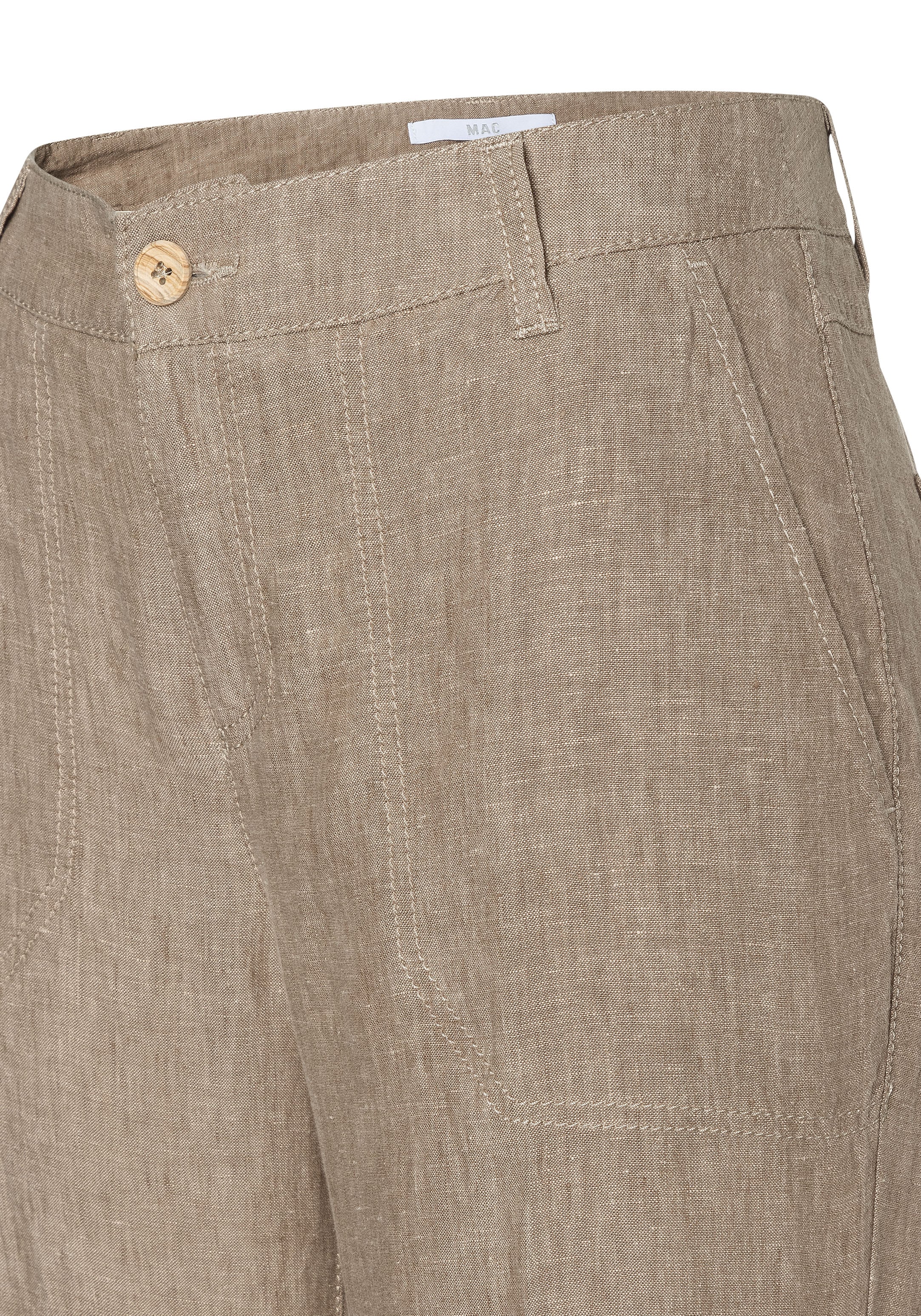 MAC Leinenhose »NORA cropped«, temperaturausgleichend und angenehm auf der Haut