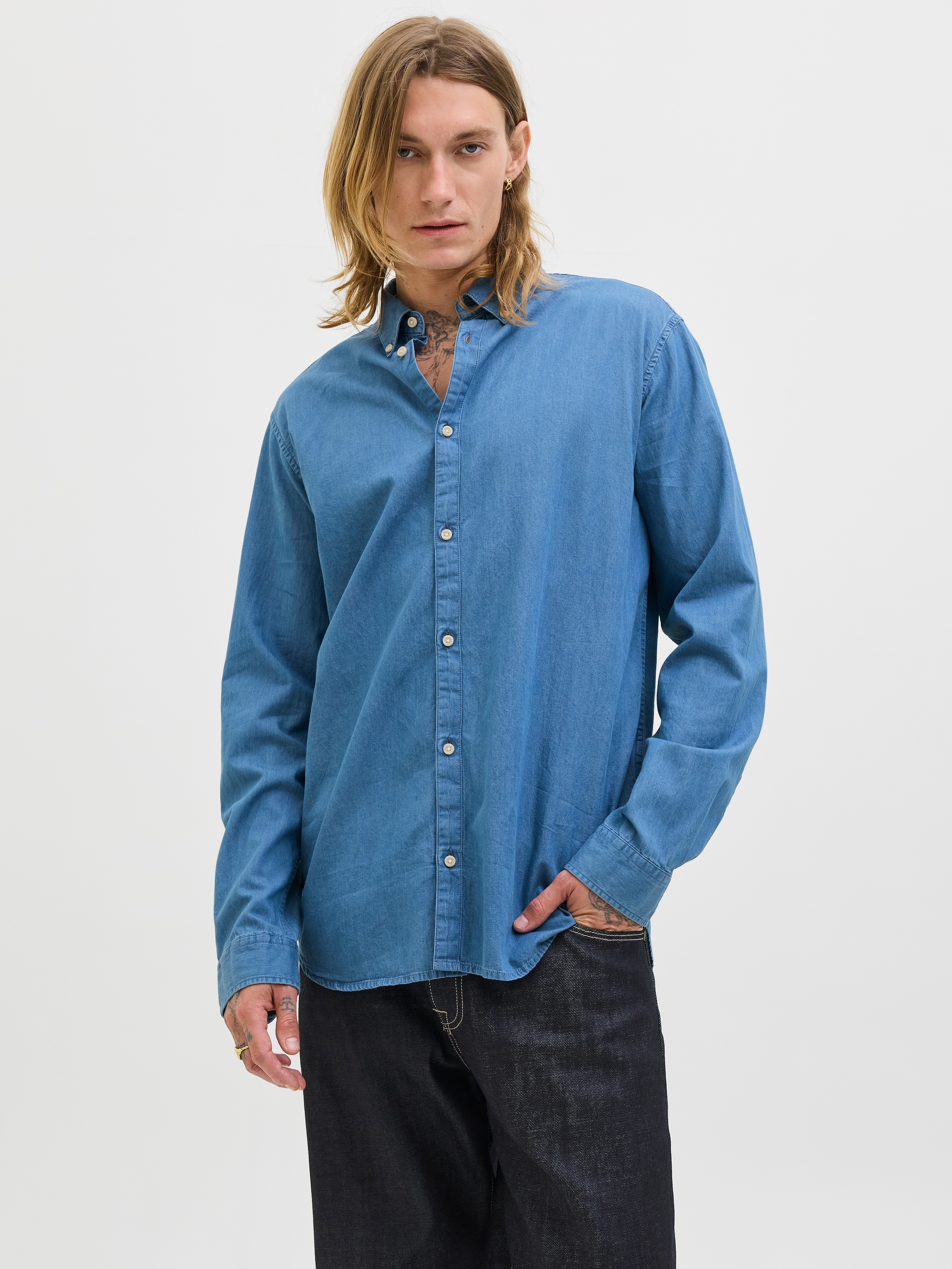 Jack & Jones Langarmhemd "JJEPERFECT DENIM SHIRT LS NOOS" günstig online kaufen
