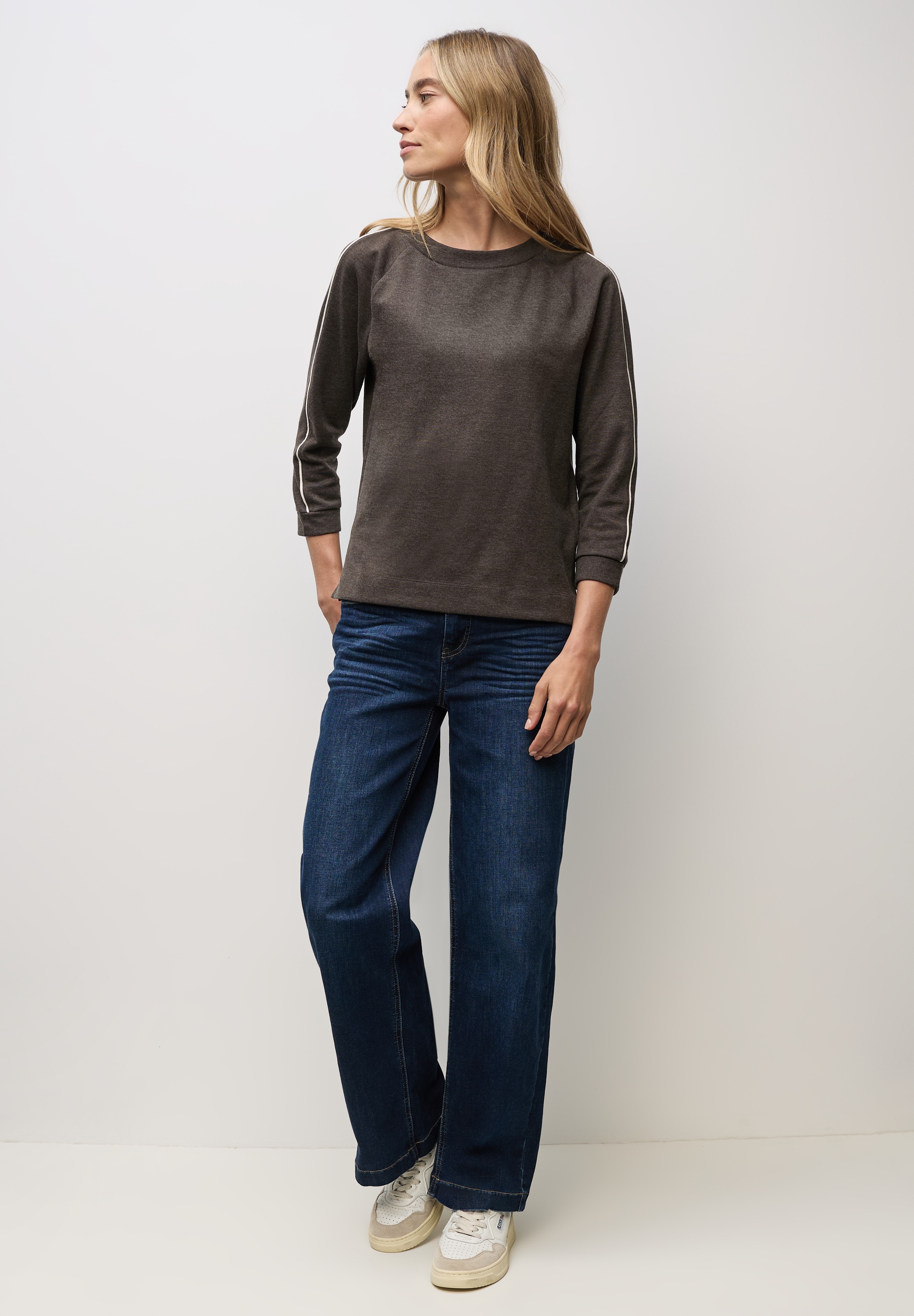 STREET ONE 3/4-Arm-Shirt mit U-Boot-Ausschnitt