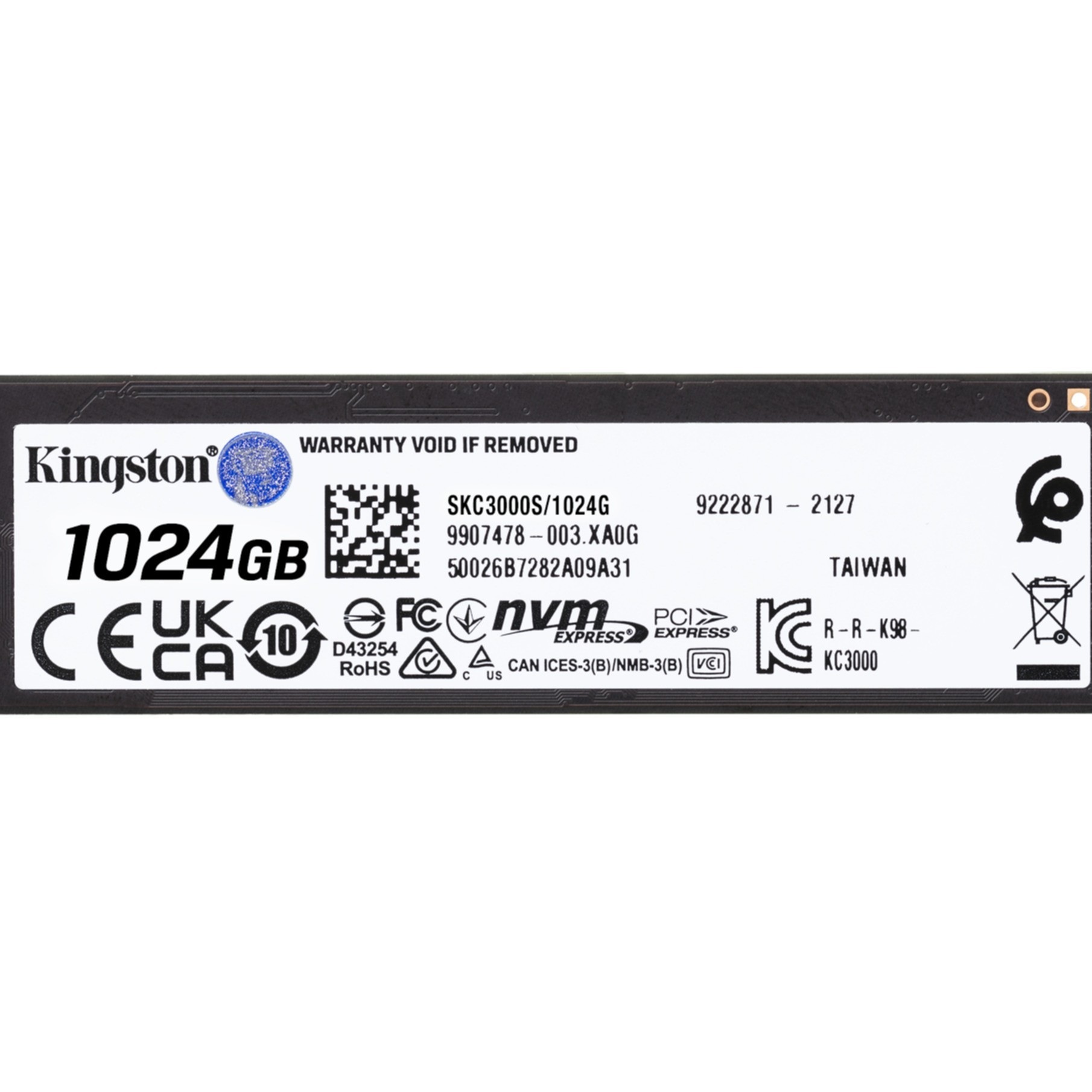 Kingston interne SSD »1024G KC3000 M.2 2280 NVMe SSD«