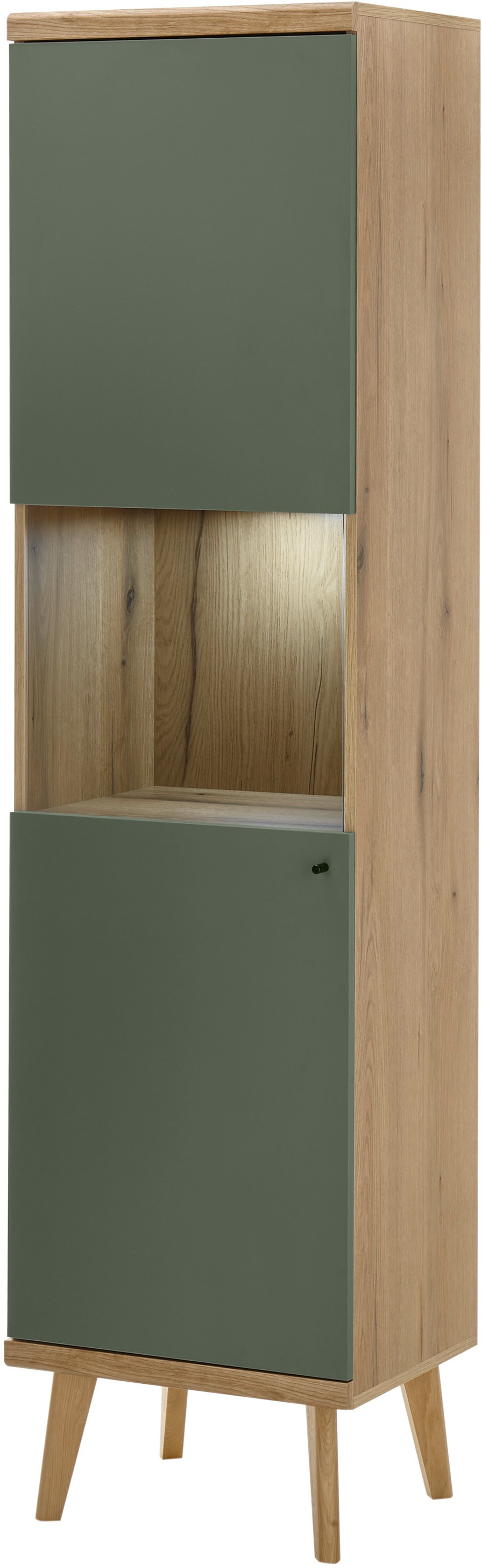 Home affaire Vitrine "MAVAS" in moderner Trendfarbe, Giffe aus Metall (Schw günstig online kaufen