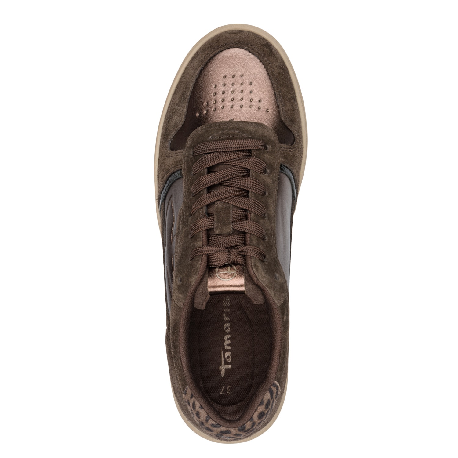 Tamaris Plateausneaker  Halbschuh, Schnürer, Freizeitschuh mit Kontrastbesätzen