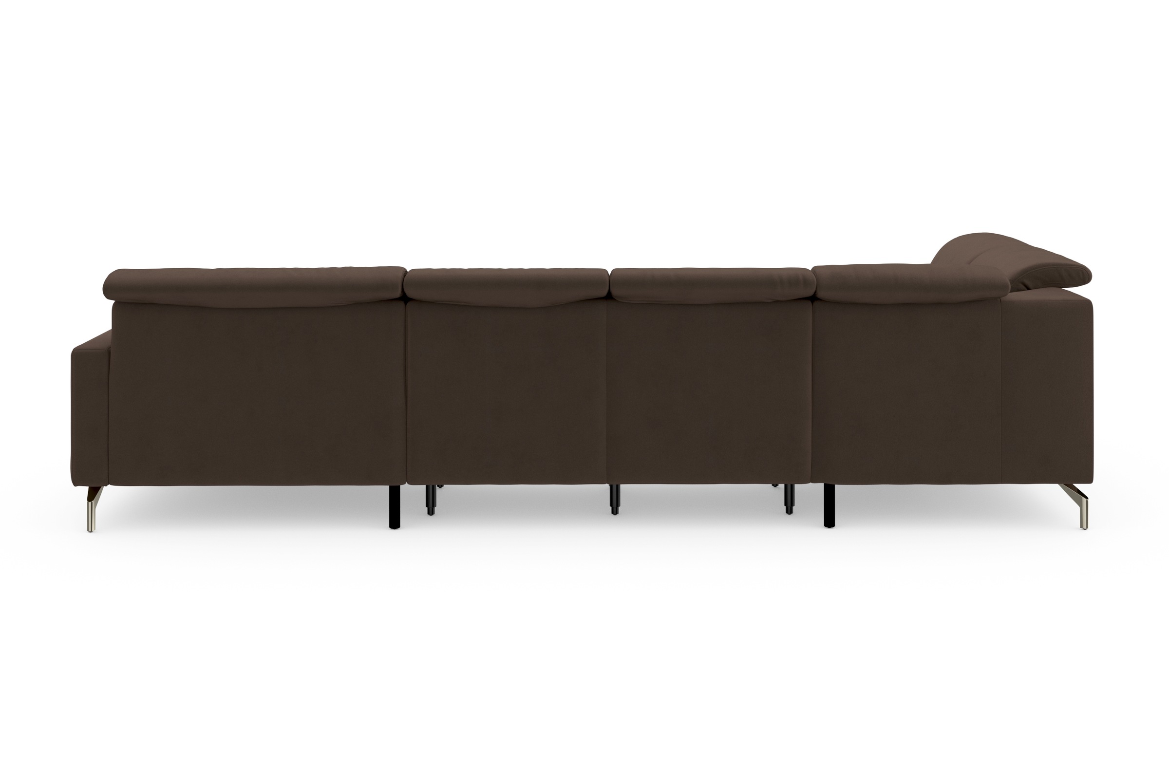 Wohnlandschaft SIT & MORE "Bailando U-Form", braun (dunkelbraun), B:337cm H:84cm T:205cm, Sofas, Wohnlandschaft, wahlweise mit Kopfteilverstellung und Vorziehsitz, motorisch 9