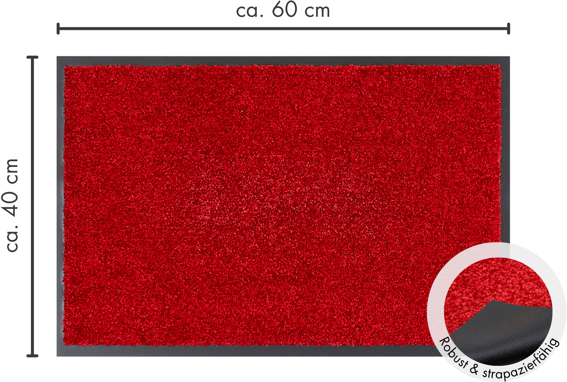 Andiamo Fußmatte »Super Wash & Clean, Made in Belgium« rechteckig 7 mm Höhe Schmutzfangmatte, Uni Farben, rutschhemmend, waschbar