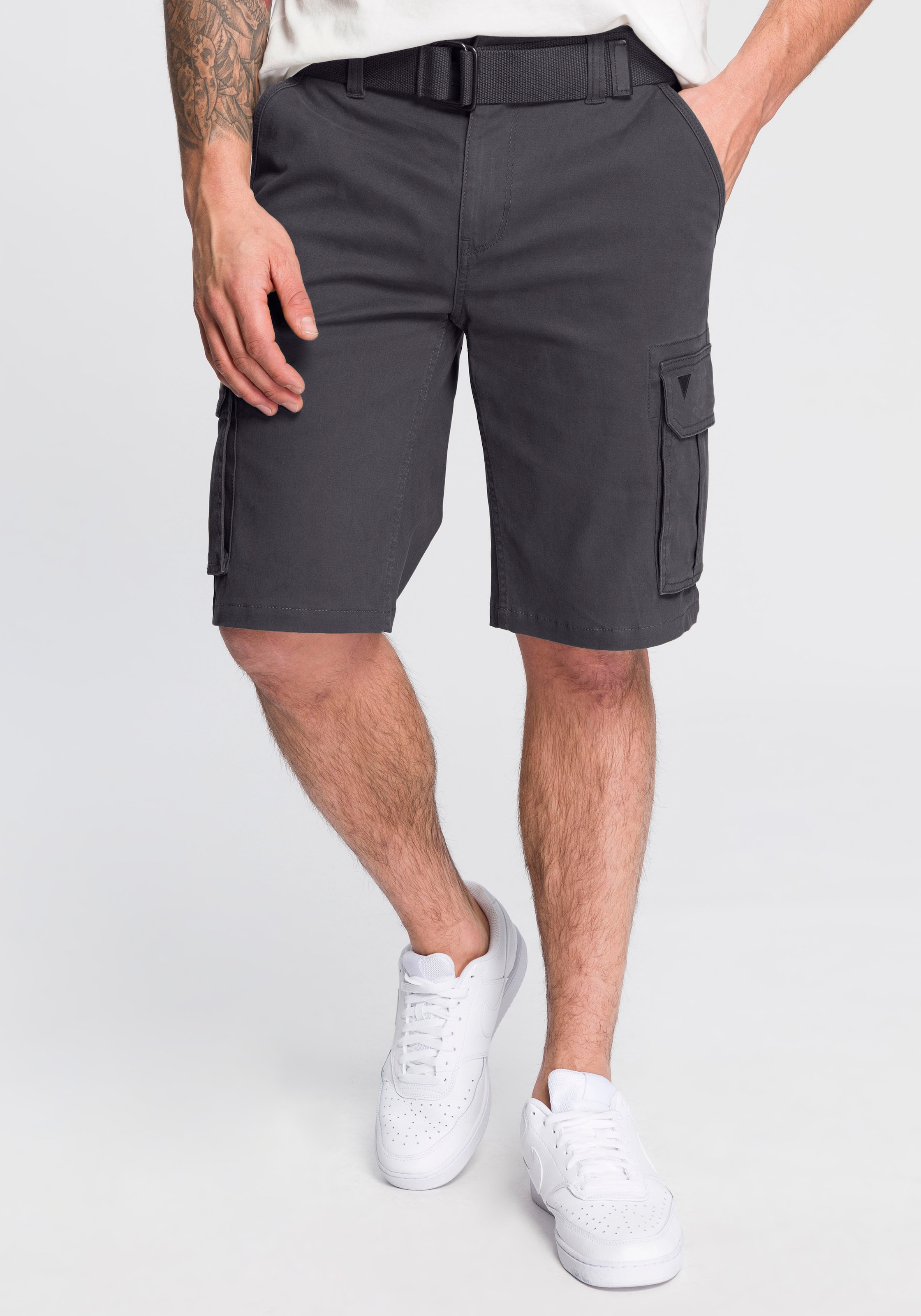 Cargoshorts, (Set, 2 tlg., mit abnehmbarem Gürtel)