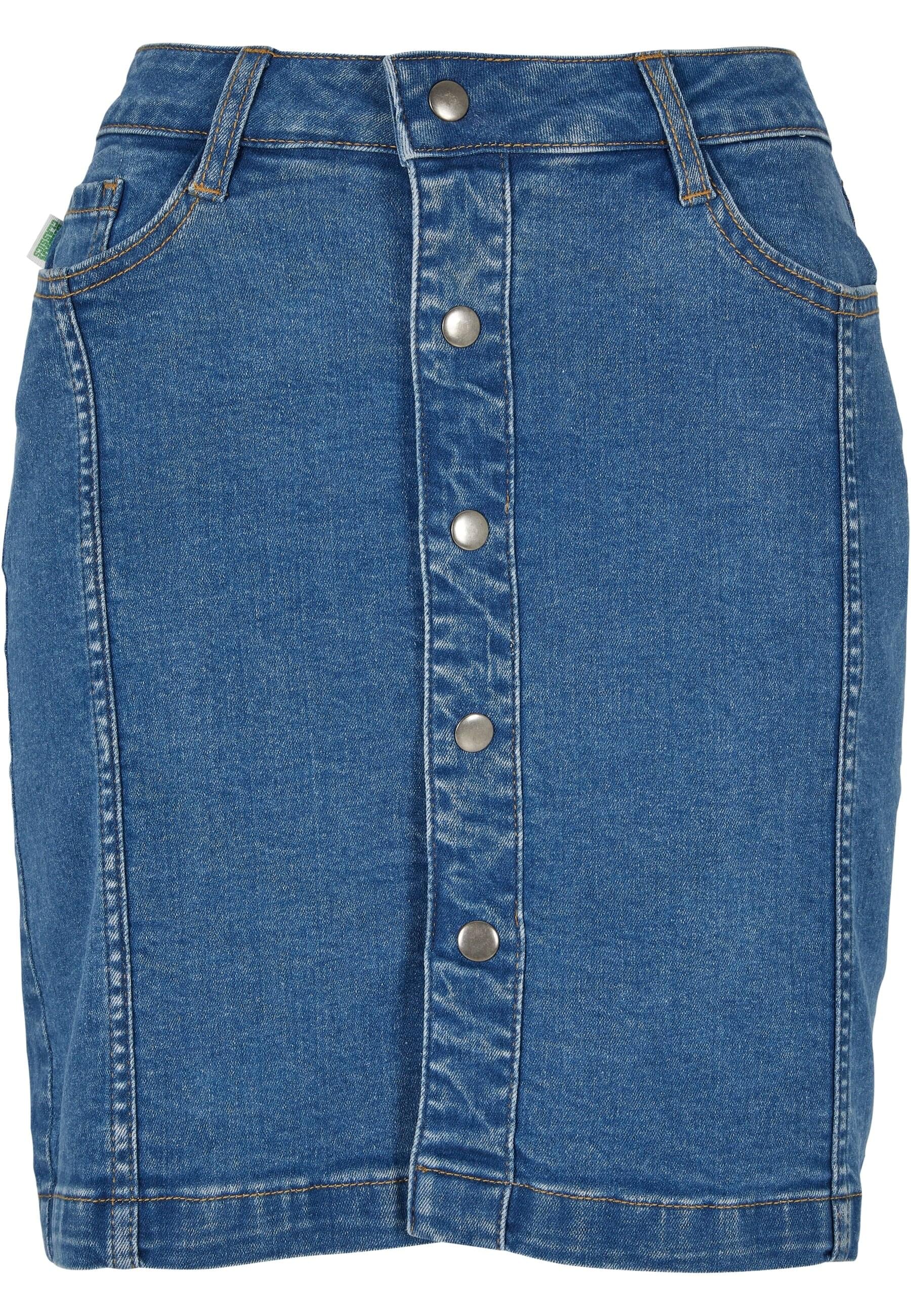 URBAN CLASSICS Sommerrock »Damen Ladies Organic Stretch Button Denim  Skirt«, (1 tlg.) bestellen | BAUR