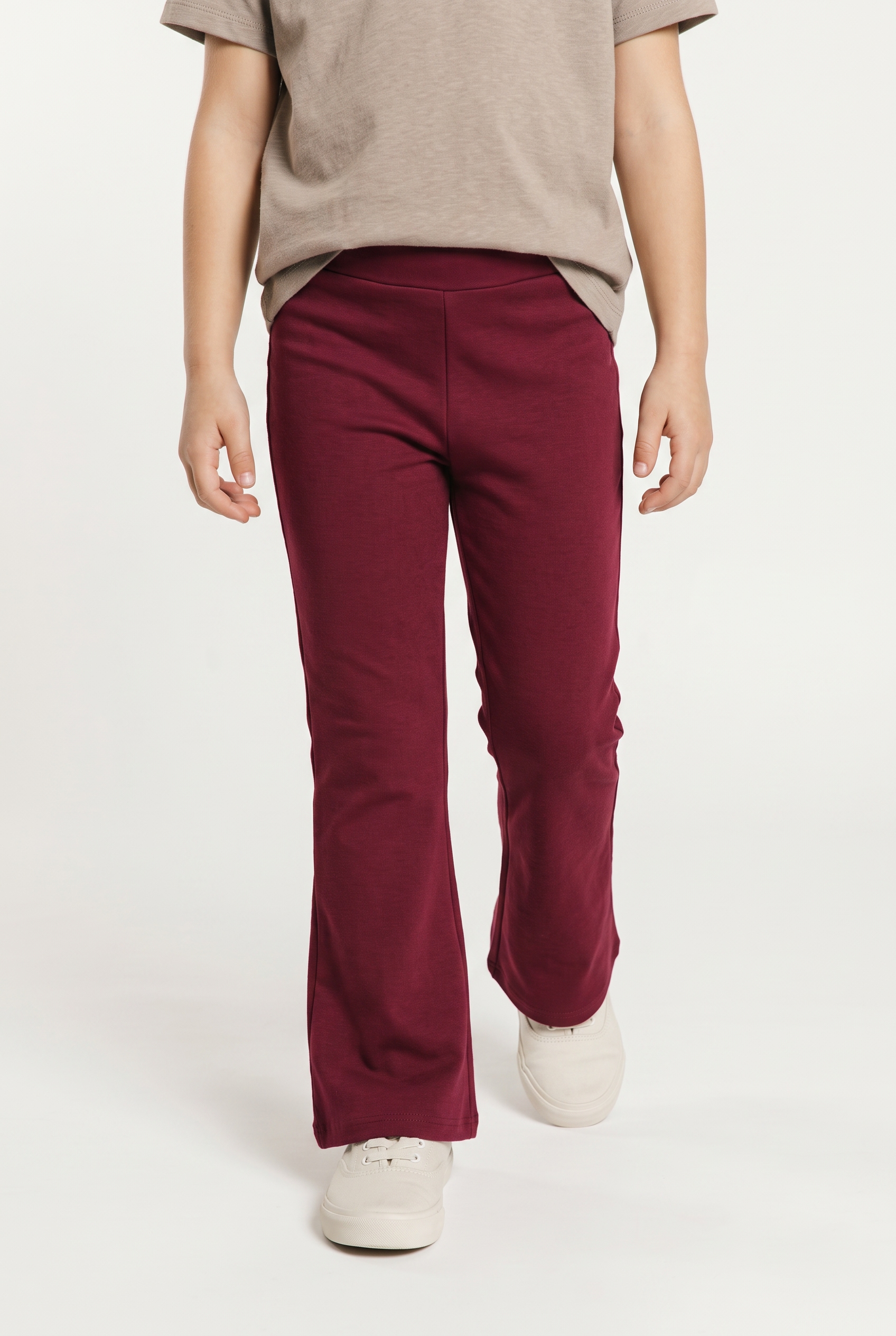 Name It Jerseyhose "NKFFRIKKALI für Mädchen mit ausgestelltem Bein und Viskose" unifarben, casual, ausgestellt, Viskosemix, ohne Kragen