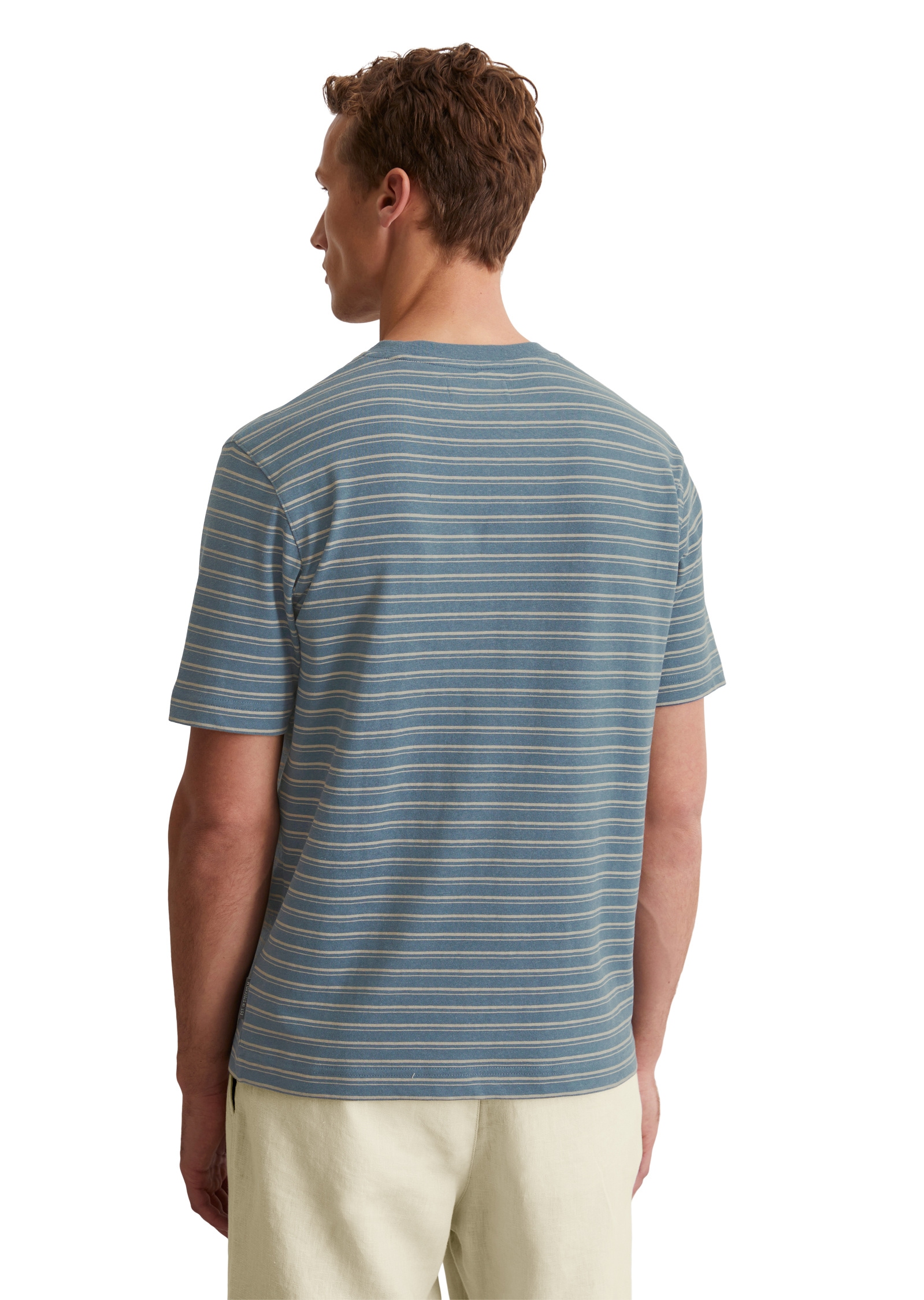 Marc O'Polo T-Shirt »aus Bio-Baumwoll-Leinen-Mix«