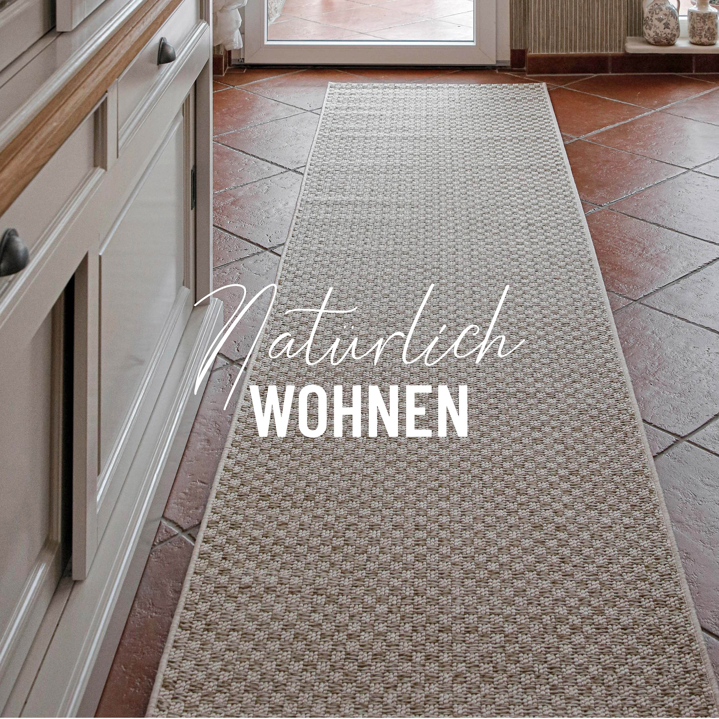 Wecon home Läufer »Miami South Beach« rechteckig 5 mm Höhe In- & Outdoor Teppich, wetterfest, kariert, Balkon, pflegeleicht