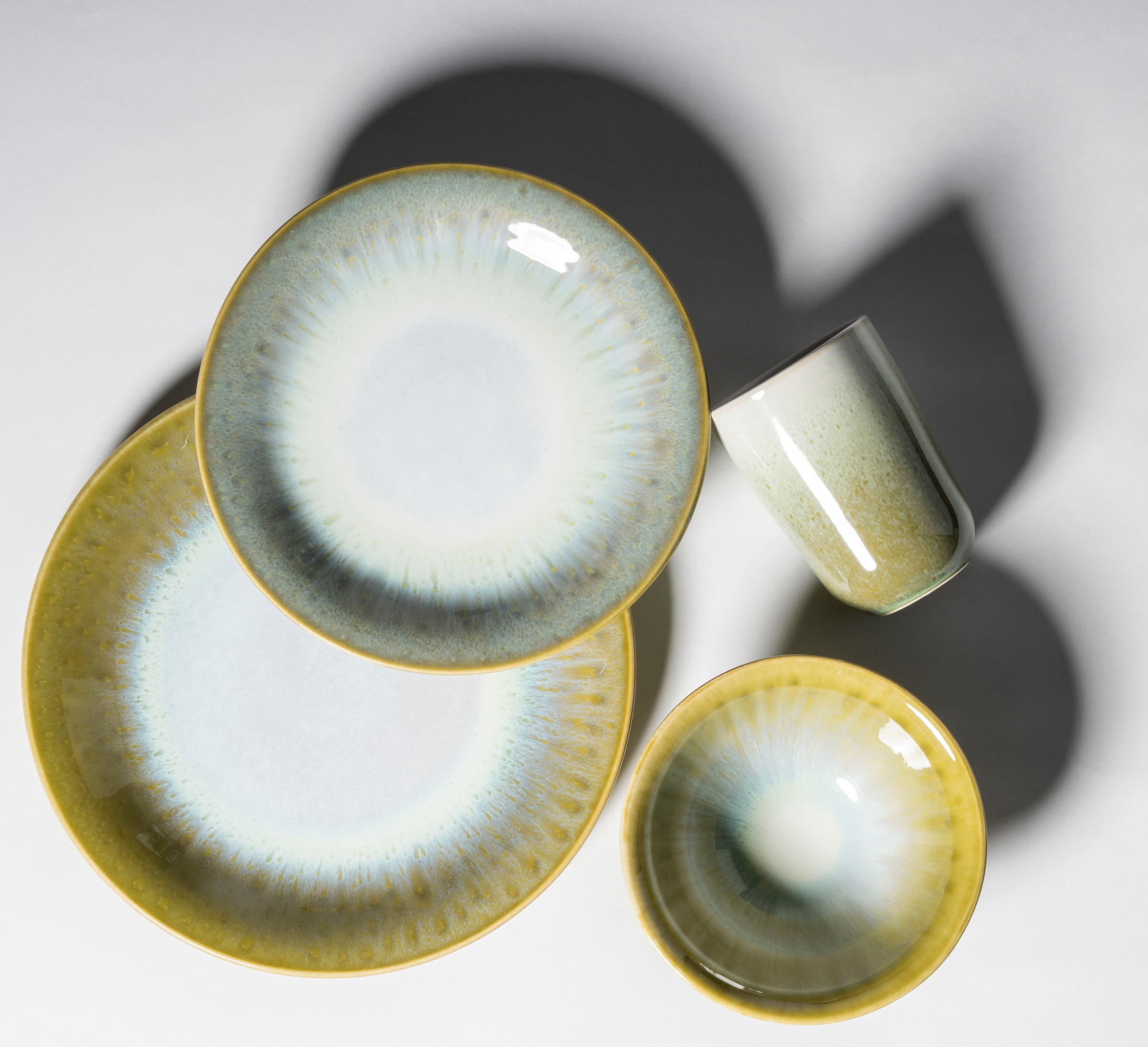 gipfelstück Kombiservice "Flussufer" Reaktivglasur, außergewöhnlicher, visu günstig online kaufen