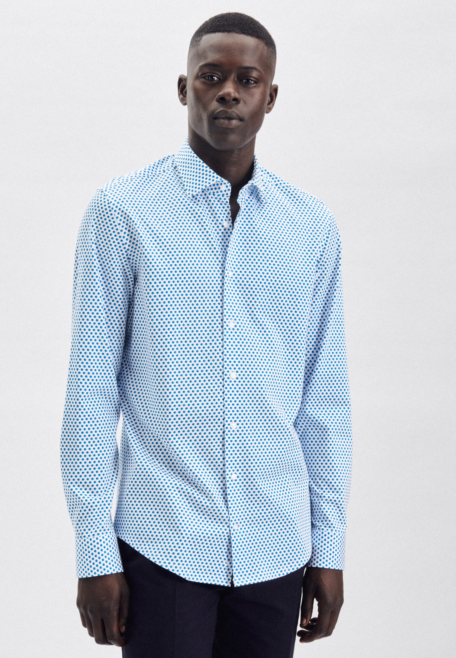 seidensticker Businesshemd "Slim" Slim 1/1 Kentkragen Druck günstig online kaufen