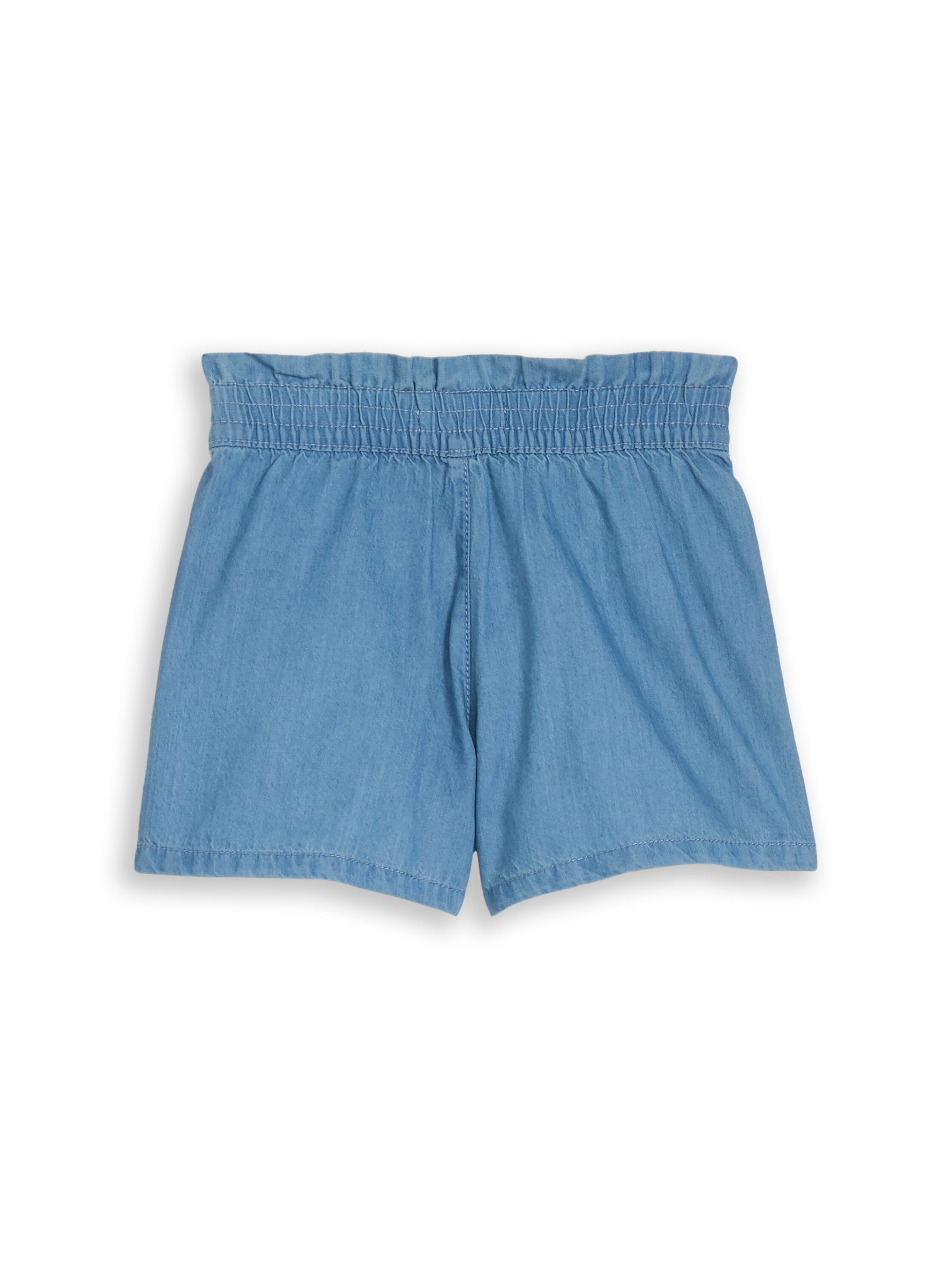 Jeansshorts TOM TAILOR, Mädchen, Gr. 122, N-Gr, mid stone bright blau, Denim/Jeans, Obermaterial: 100% Baumwolle, regular fit kurz, Jeans Jeansshorts, mit elastischem Bund