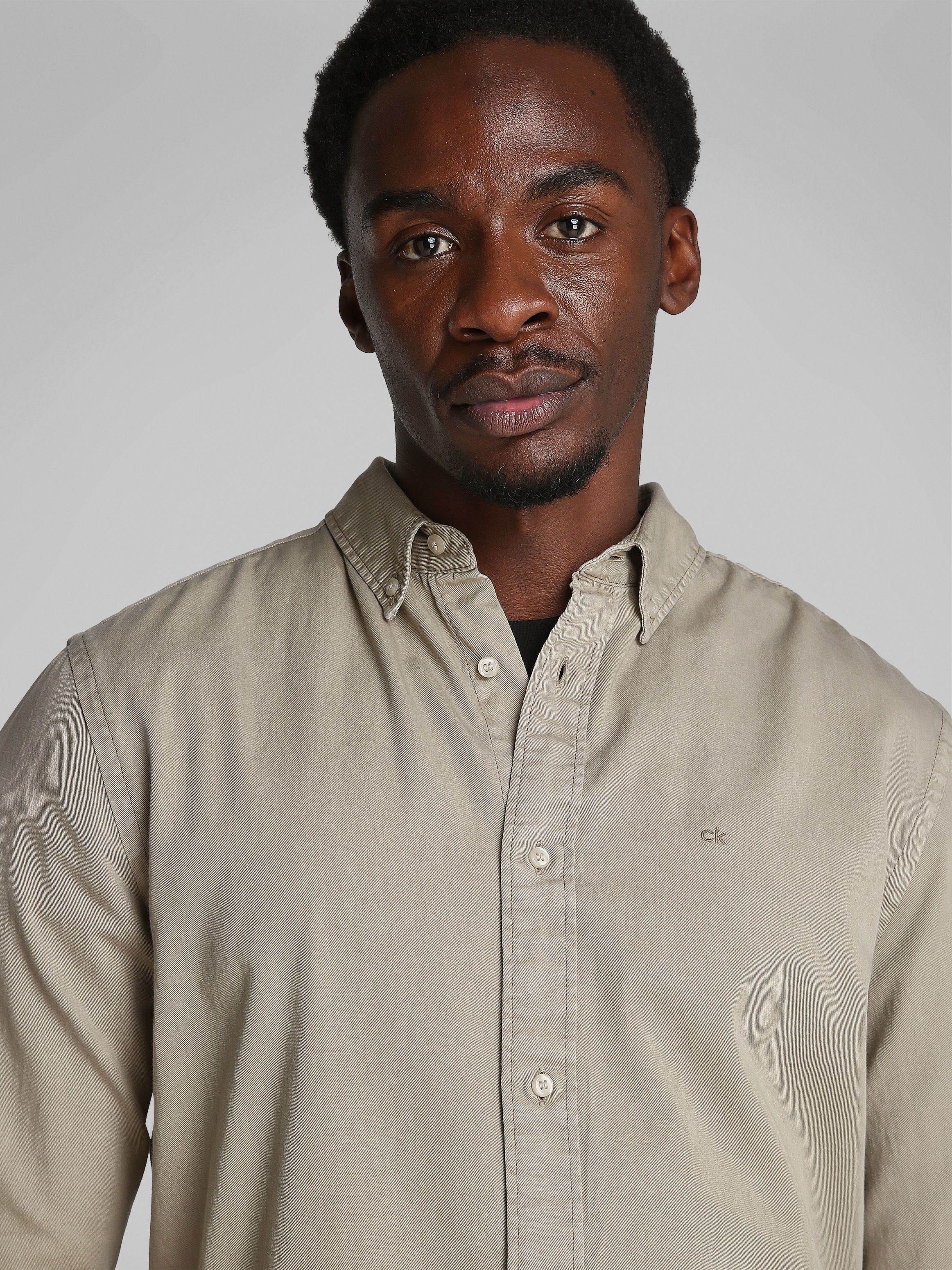 Calvin Klein Langarmhemd GARMENT DYED TWILL günstig online kaufen