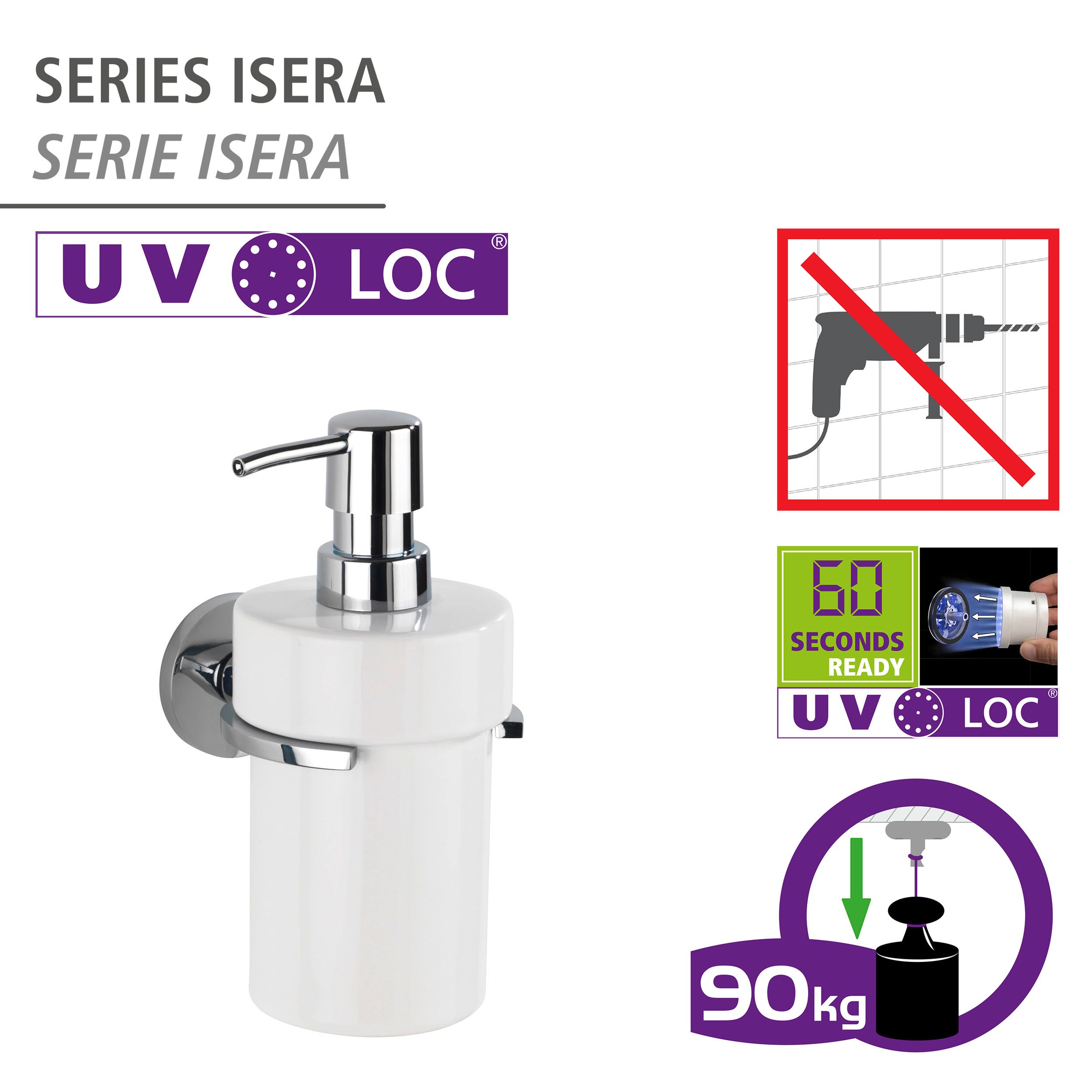WENKO Seifenspender »Isera«, (1 tlg.), 360 ml