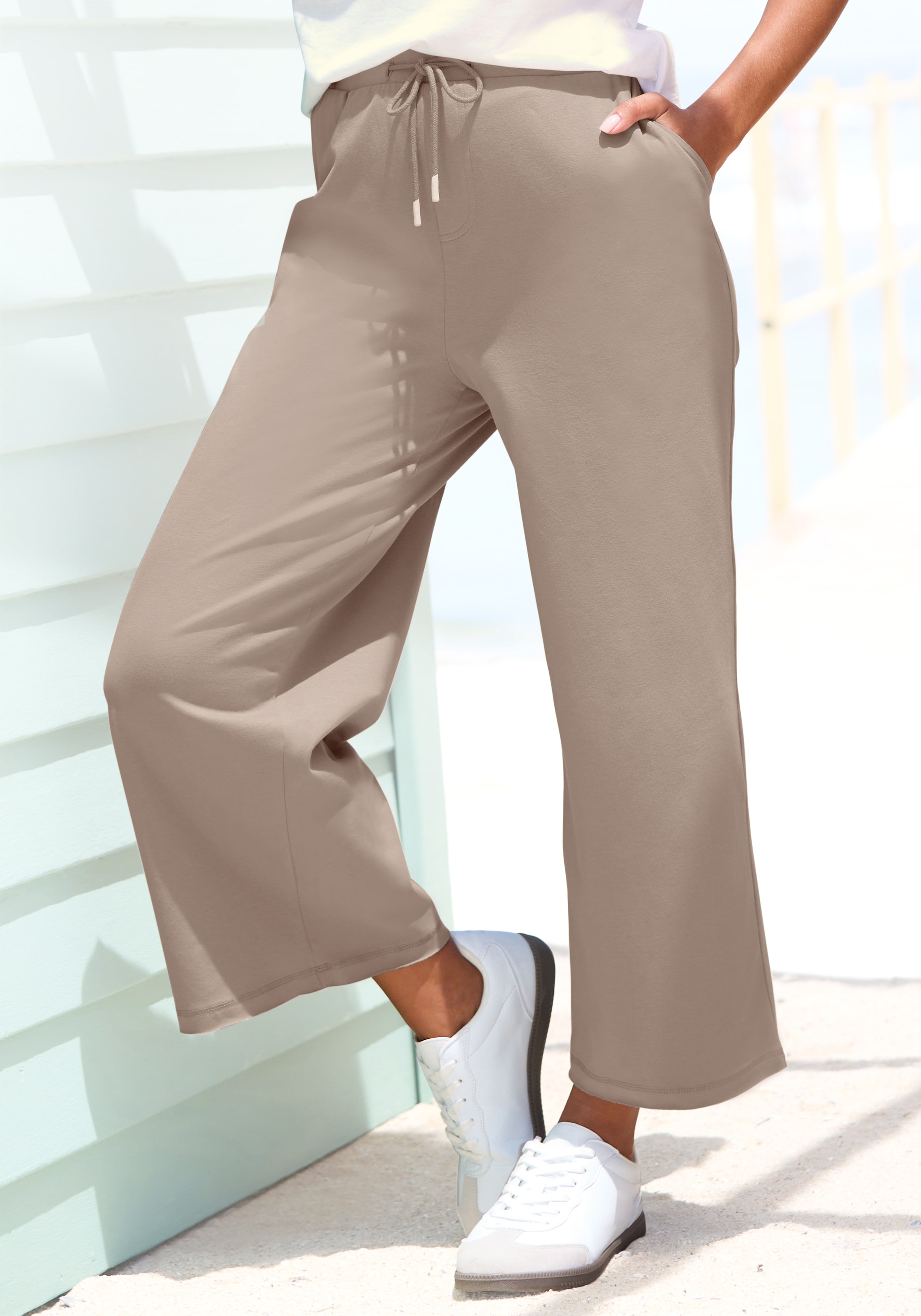 Elbsand 7/8-Hose, aus Sweatware mit weitem Bein