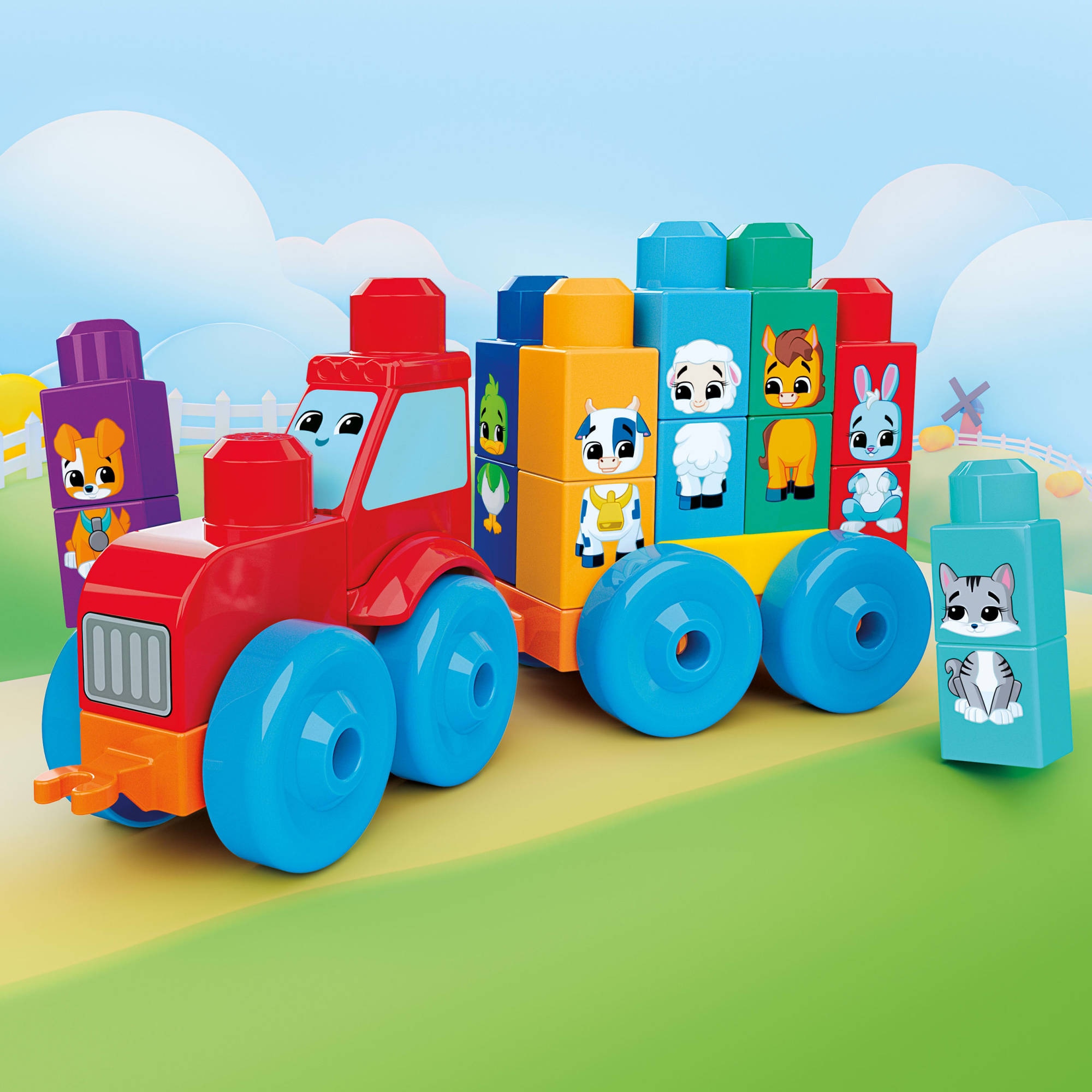MEGA BLOKS Spielbausteine »MEGA BLOKS Bau- und Lerntiertraktor«