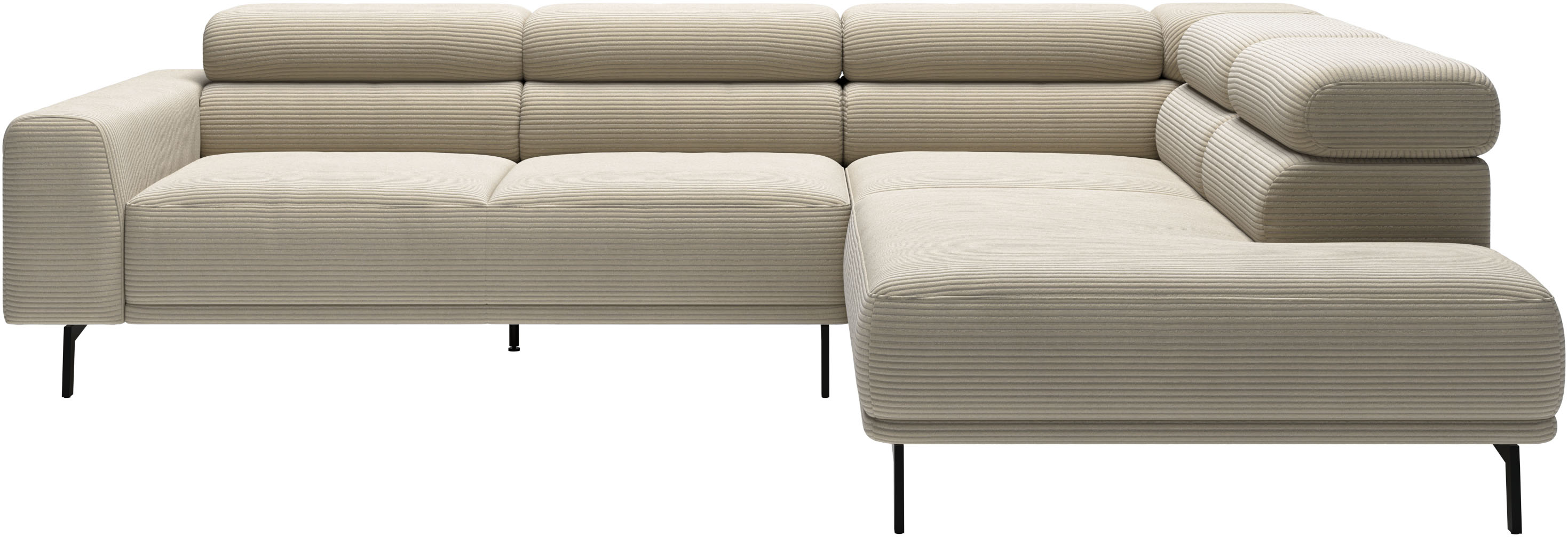 SCHÖNER WOHNEN-Kollektion "Tossa, Modernes Design trifft smarte Funktione, Breite 273 cm" Motorischer Sitzvorzug, Kopfteil-Funktion & Saugroboter-Höhe