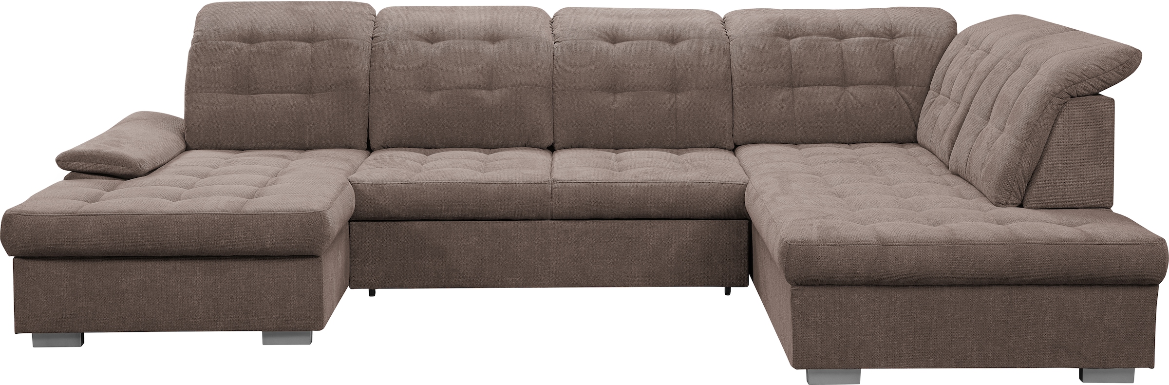 WERK2 Wohnlandschaft "Kordula-New U-Form", Sofa in U-Form mit Schlaffunktio günstig online kaufen