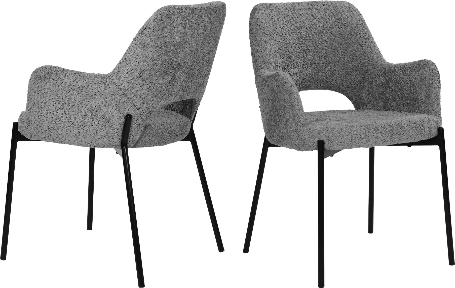 SIT Armlehnstuhl (Set) 2 Stk. Bouclé mit Rücken Cut-Out günstig online kaufen