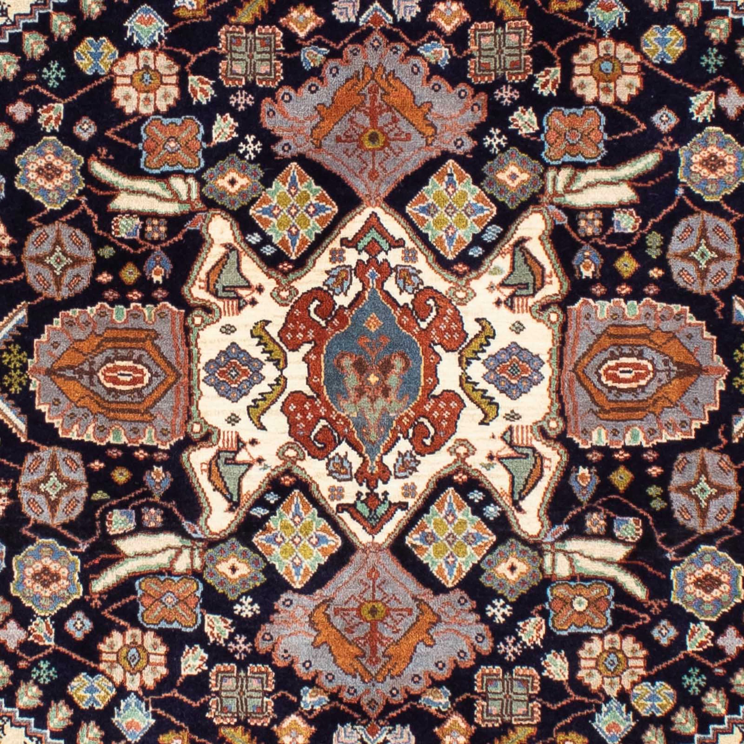 morgenland Wollteppich »Gabbeh - Kaschkuli Persern - 180 x 145 cm - dunkelblau«, rechteckig, Wohnzimmer, Handgeknüpft, Einzelstück mit Zertifikat