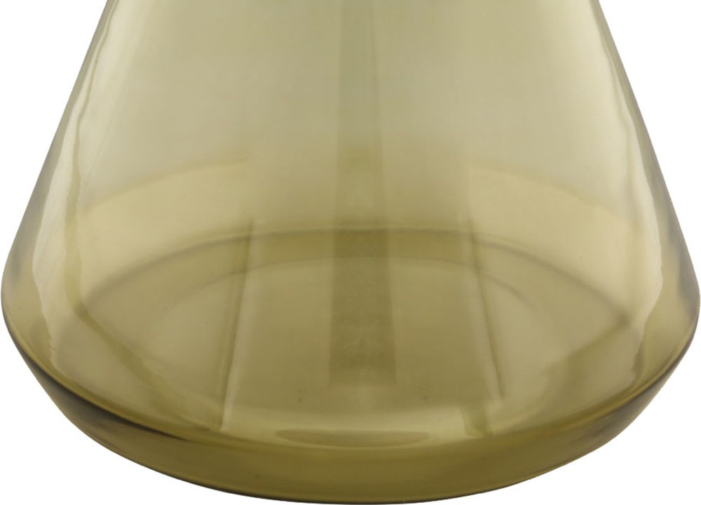 Kayoom Beistelltisch »Roman 325, mundgeblasener Glaskorpus«, (1 St.), mundgeblasener Glaskorpus, Retro-Design, goldene Metall-Tischplatte