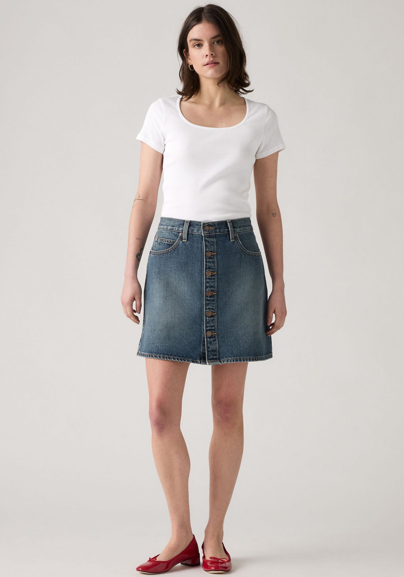Levis Jeansrock "RETRO BUTTON FRON", leicht ausgestellt günstig online kaufen
