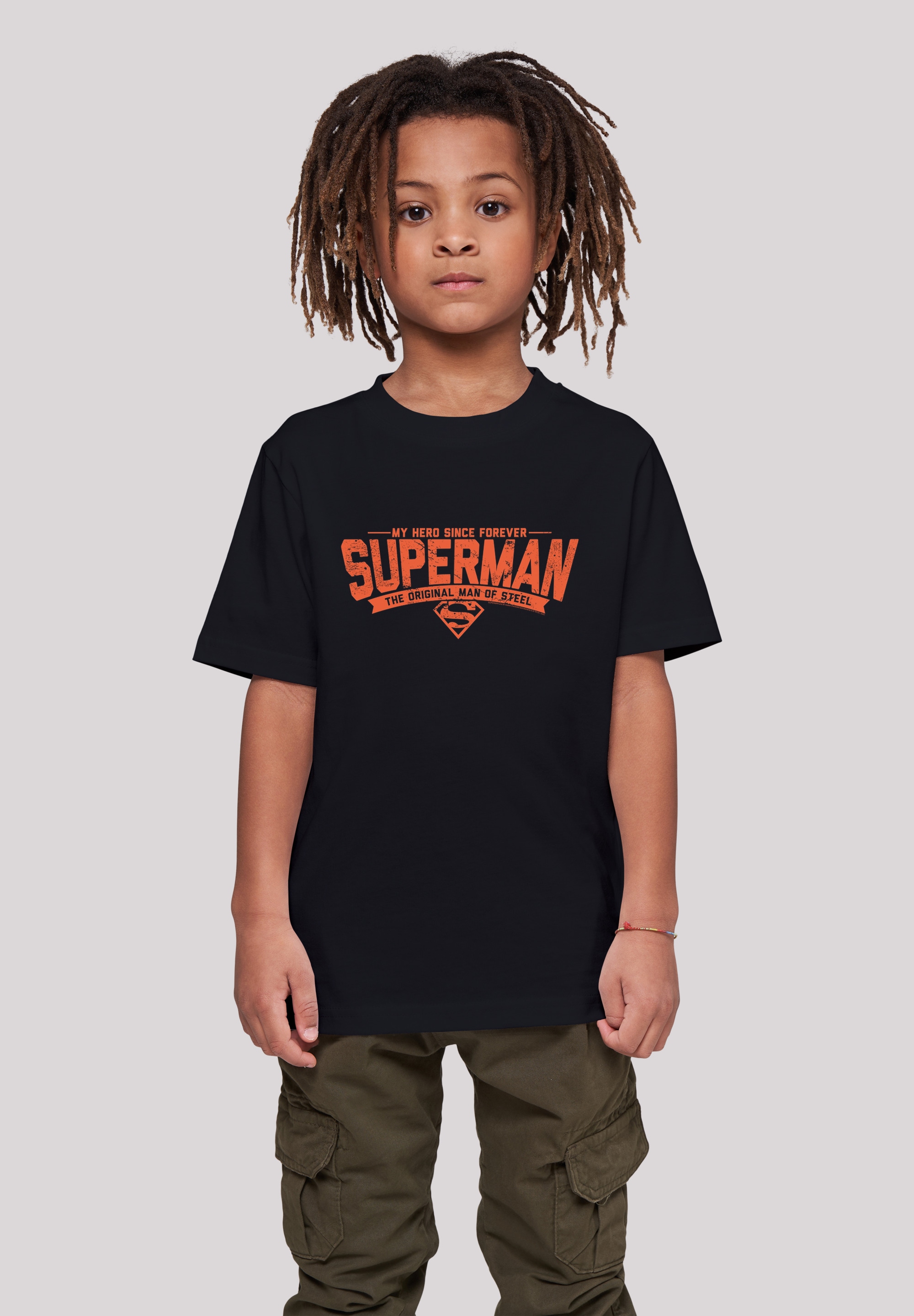 F4NT4STIC Kurzarmshirt »F4NT4STIC Kinder Superman My Hero -BLK with Kids Basic Tee«, (1 tlg.)
