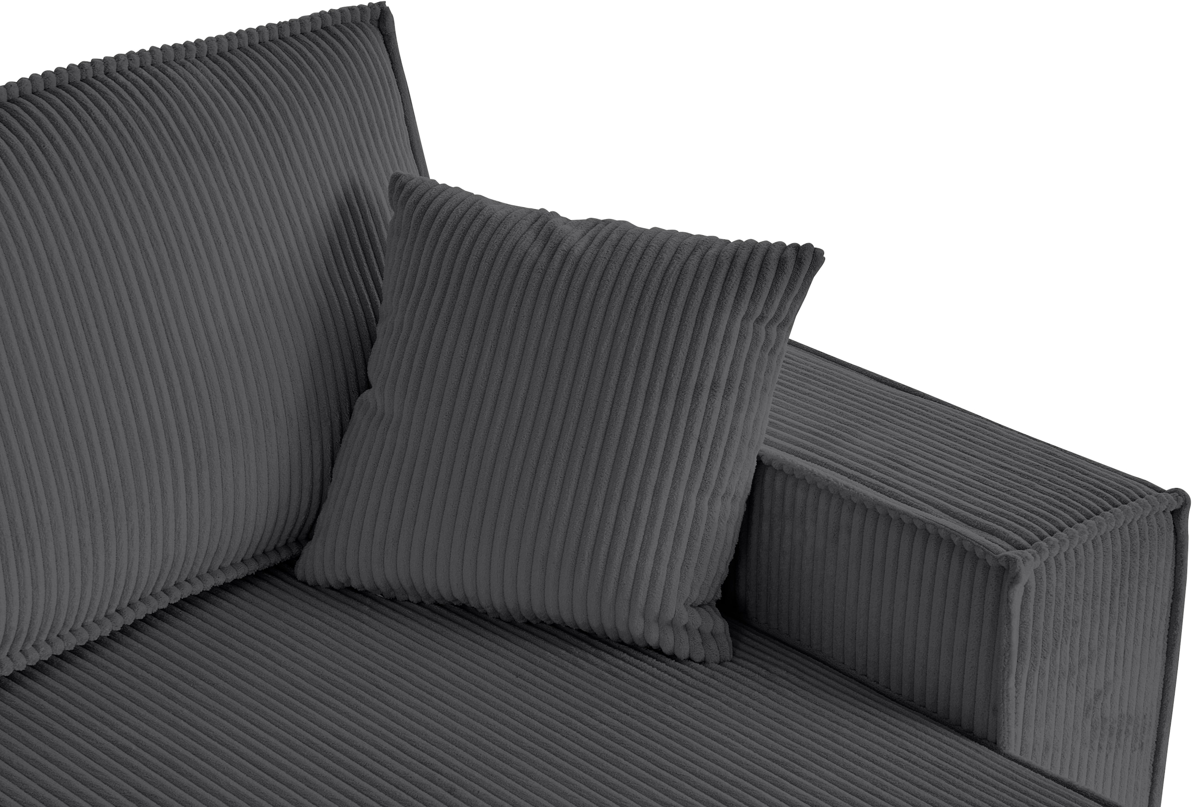 OTTO home Wohnlandschaft »CASSI, 311 cm, U-Form, Schlafsofa, Dauerschläfer, Boxspringfederung«, Schlaffunktion (133/270cm), Bettkasten, Seitentaschen, Cord-Bezug
