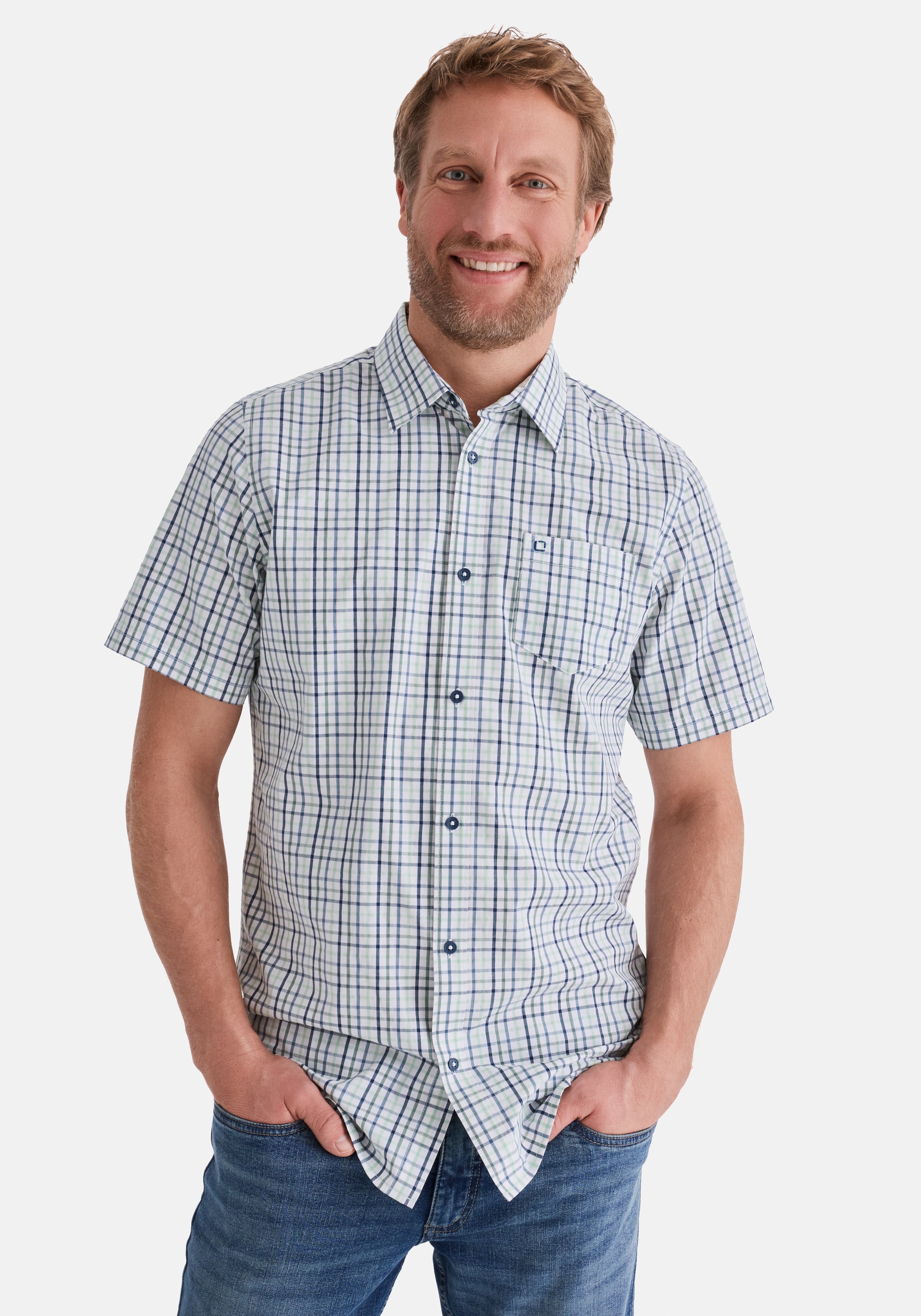 Stooker Men "HUDSON Kurzarm-Hemd" Stooker HUDSON Herren Kurzarmhemd Regular Fit
