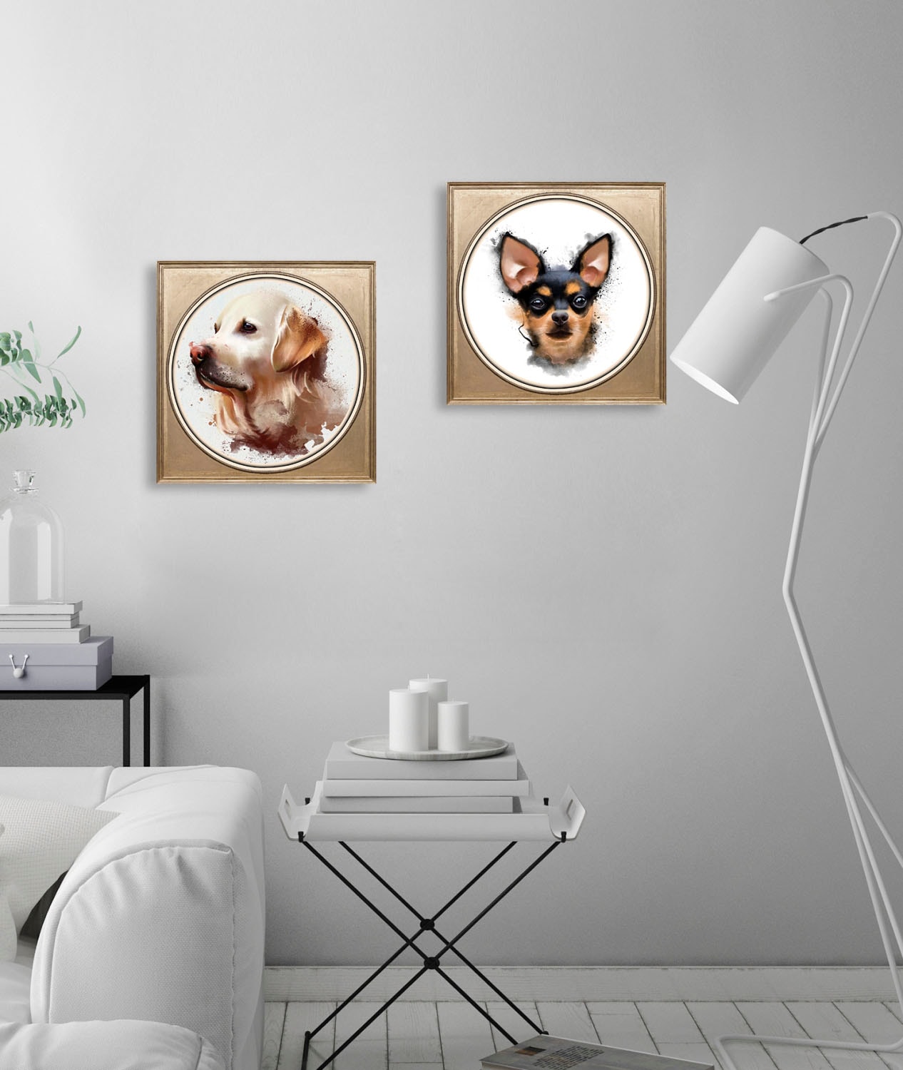 queence Acrylglasbild »Hund«, Haustiere-Gemälde-Kunst-Hund-Hunde-Hundebilder, Fine Art-Print in Galeriequalität