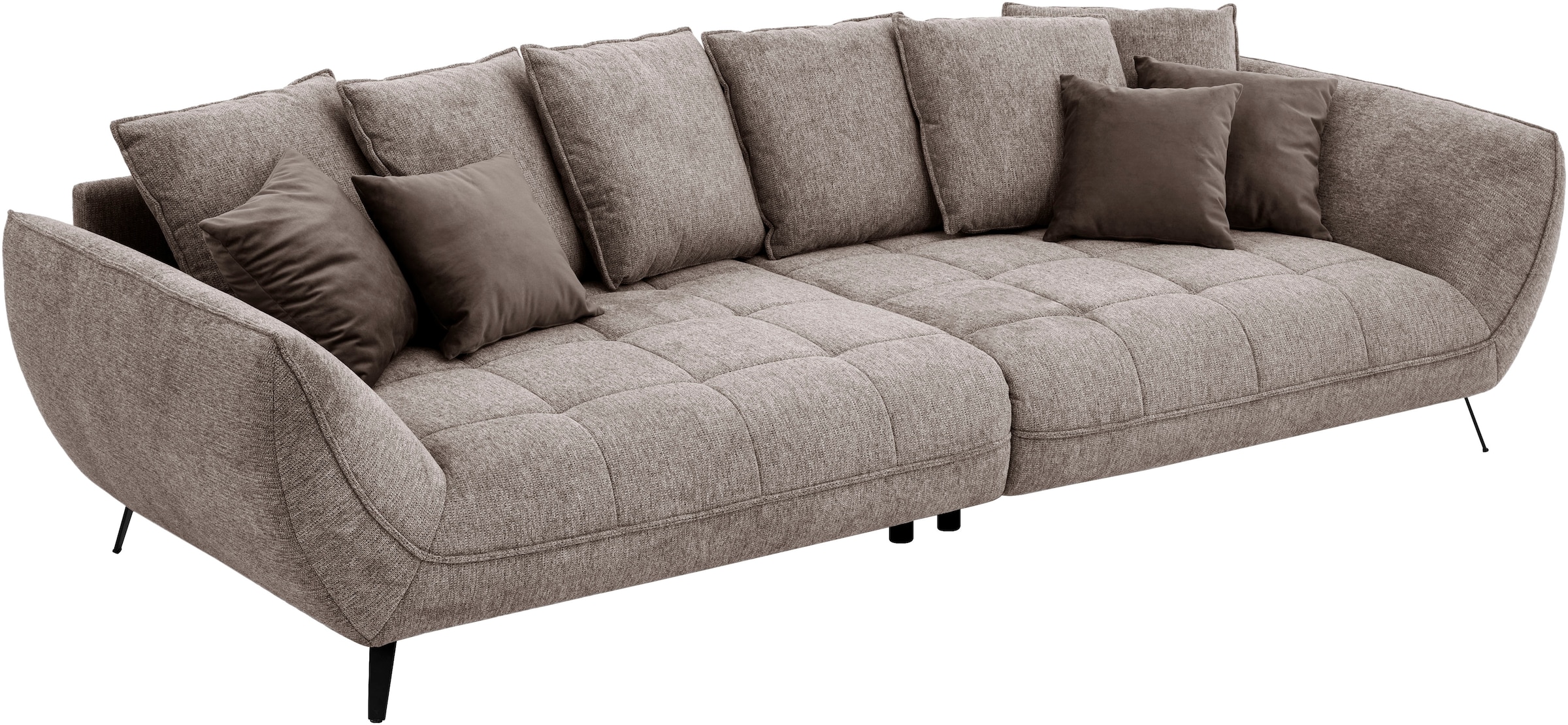 exxpo - sofa fashion Big-Sofa »Triton Mega Sofa,toller Sitzkomfort, Steppung im Sitz, Breite 311cm«, inkl.10-teiliges Kissenset,gemütliches Megasofa,viel Platz zum Relaxen