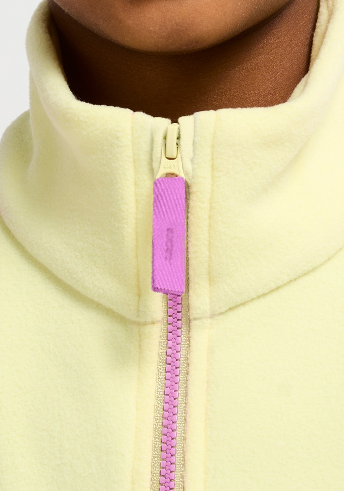 Jack Wolfskin Strickfleece-Pullover »COLORBLOCK TAUNUS HZ K« mit halbem Frontzipper, wasserabweisend, windabweisend, atmungsaktiv
