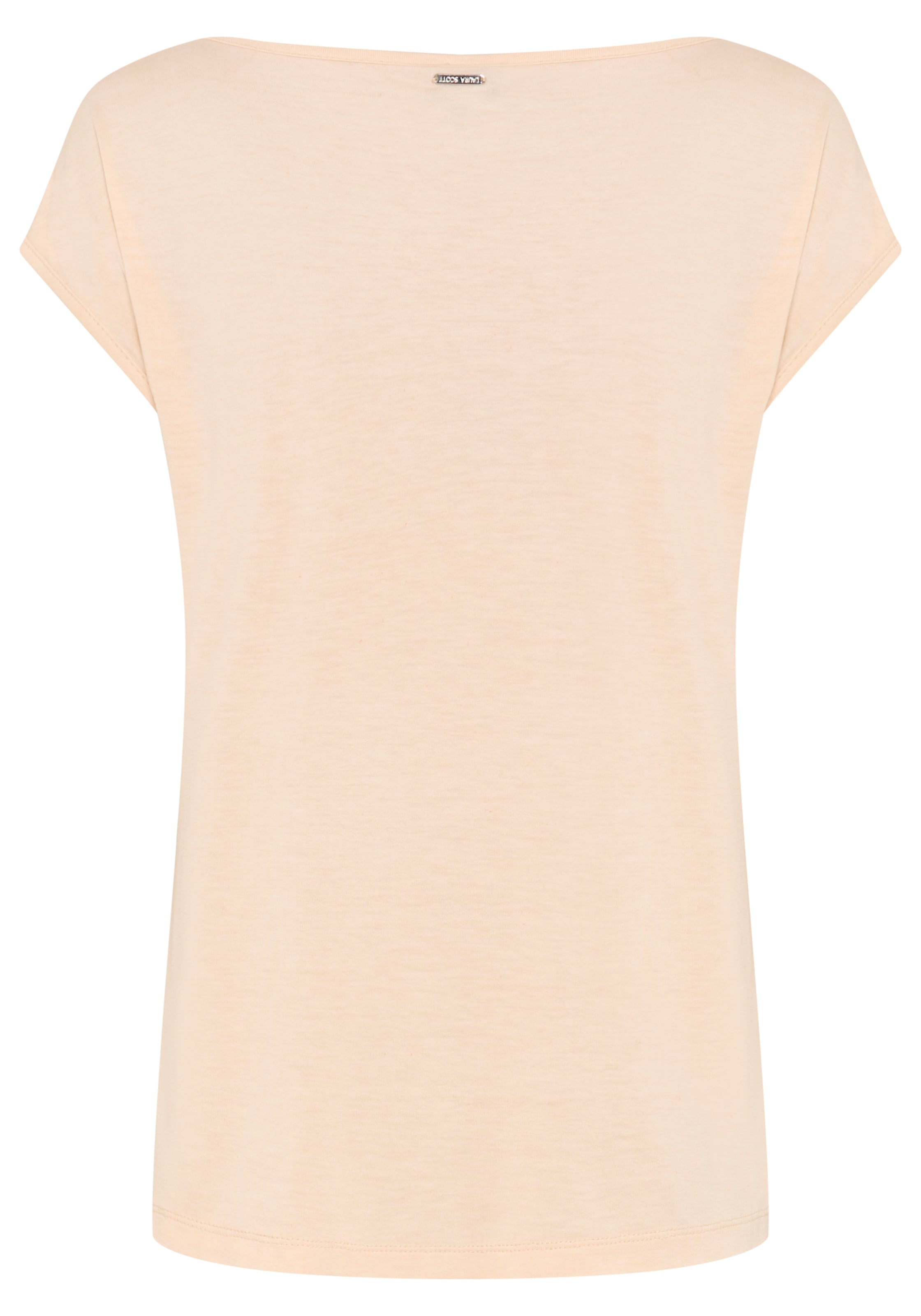 Laura Scott Shirtbluse mit Satin, U-Boot-Ausschnitt, Viskose und Elasthan Rückenteil