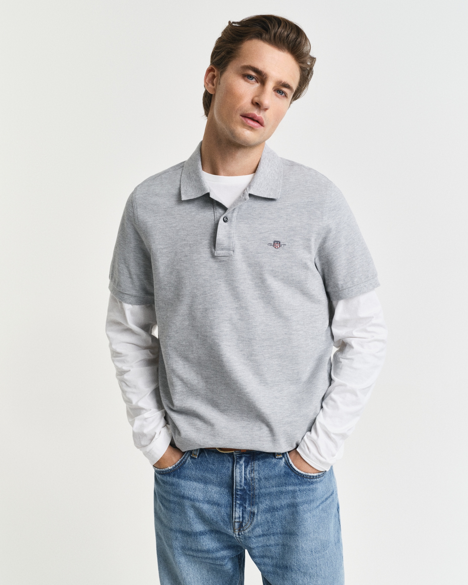 Gant Poloshirt "REG SHIELD SS PIQUE POLO" mit Logo und Flachstrickkragen 10 günstig online kaufen