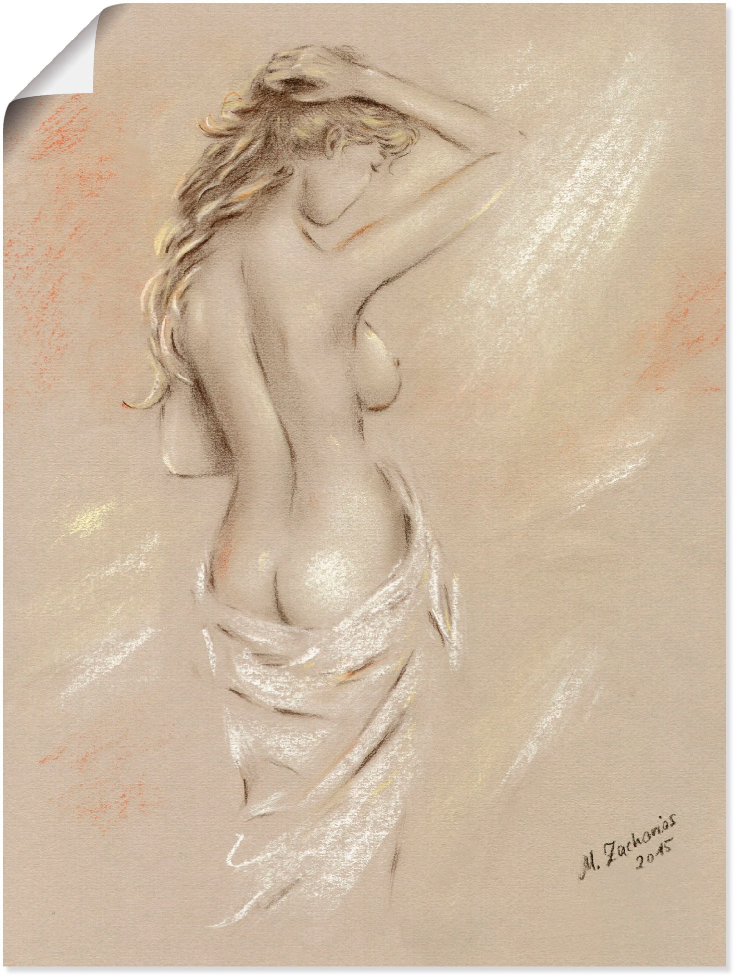 Artland Wandbild "Reizvolle Rundungen - weiblicher Akt" Frau 1 Stk. tlg. al günstig online kaufen