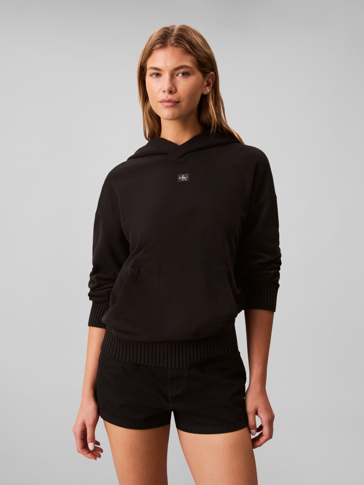 Calvin Klein Jeans Sweatshirt, mit Kapuze, regular fit, gewebtes Markenlabe günstig online kaufen