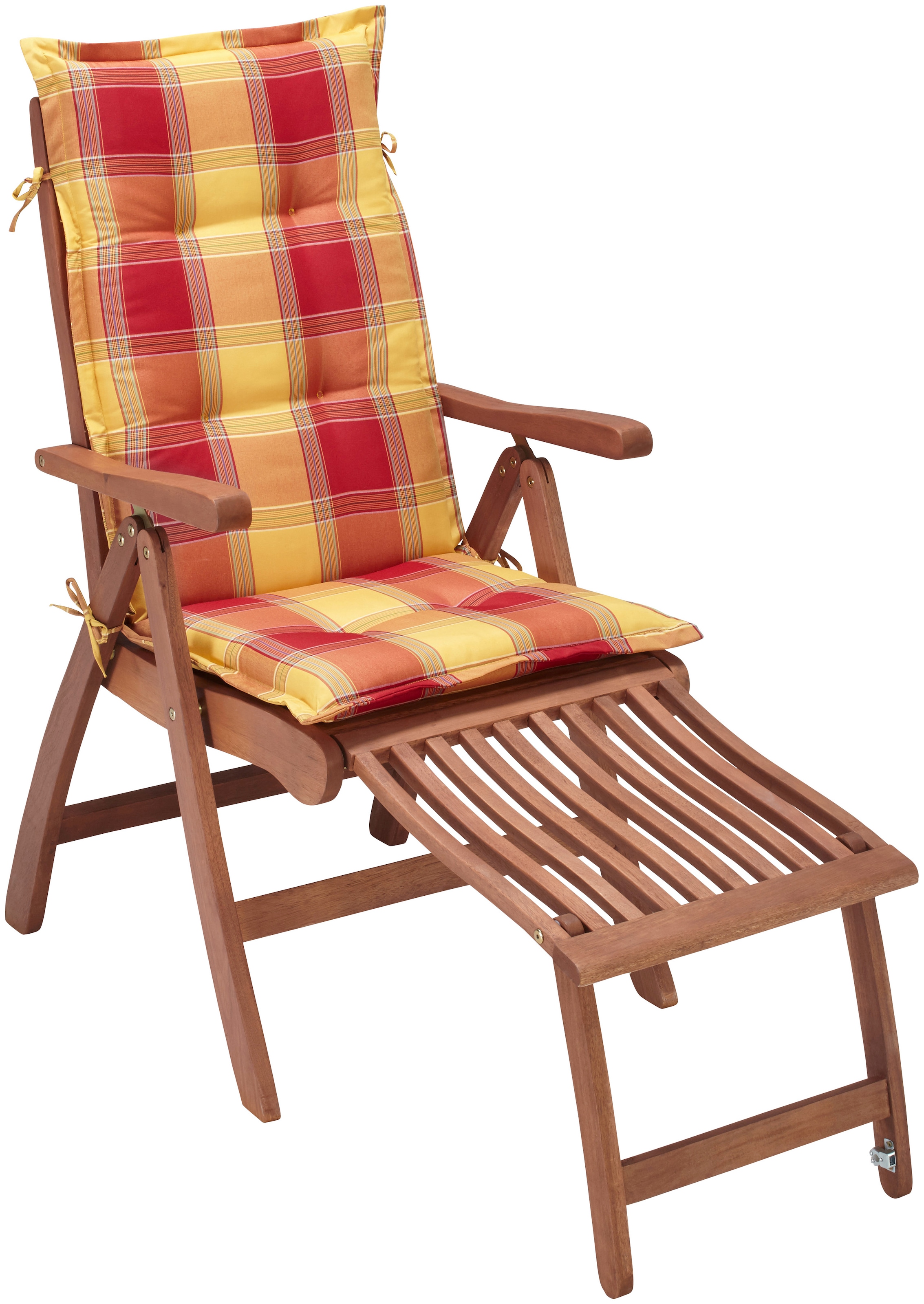 Gartensessel MERXX, B:58cm H:110cm T:118cm, braun, Obermaterial: 100% Polyester. Füllung: 100% Polyurethan, Sessel, "Maracaibo", Eukalypthusholz,