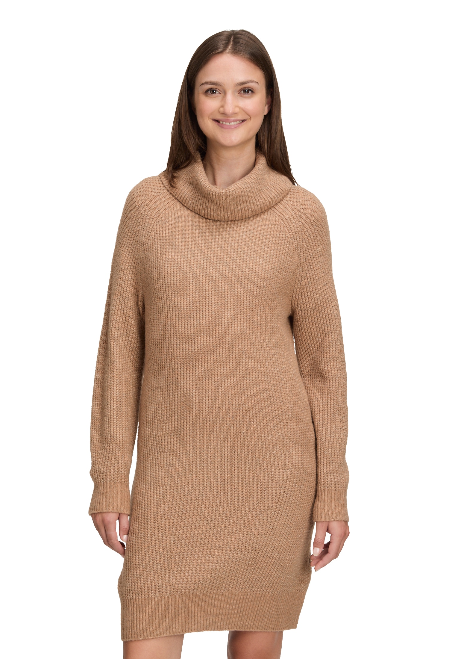 Betty&Co Strickkleid "Damen Strickkleid mit hohem Kragen" Ohne Tasche günstig online kaufen
